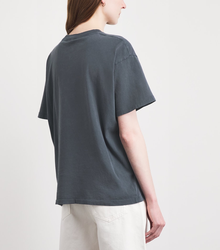 ANINE BING Womens Cotton Palms Cade T-Shirt Washed Grey Image 5