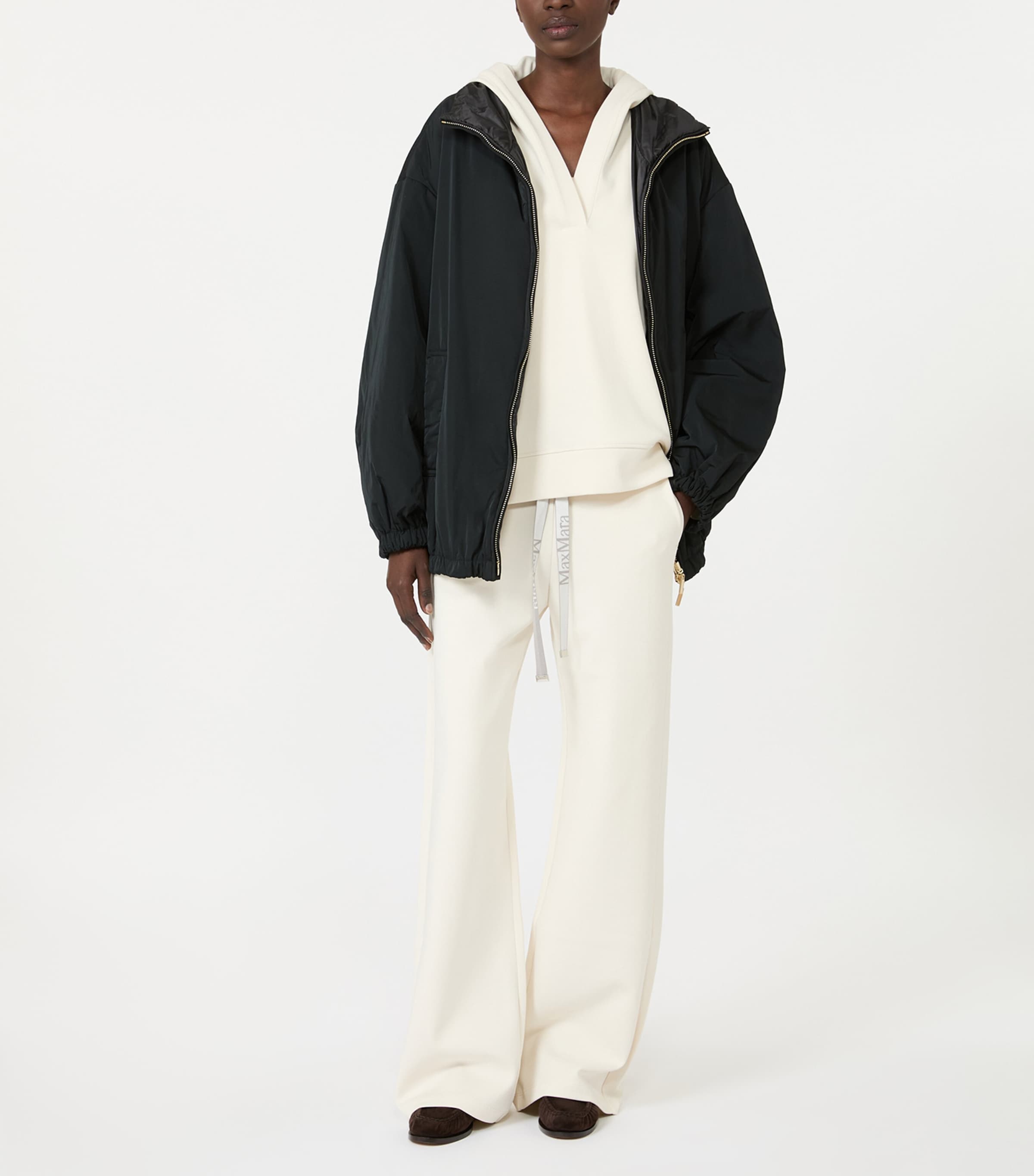 Max Mara Cotton Wide-Leg Sweatpants Natural Image 2