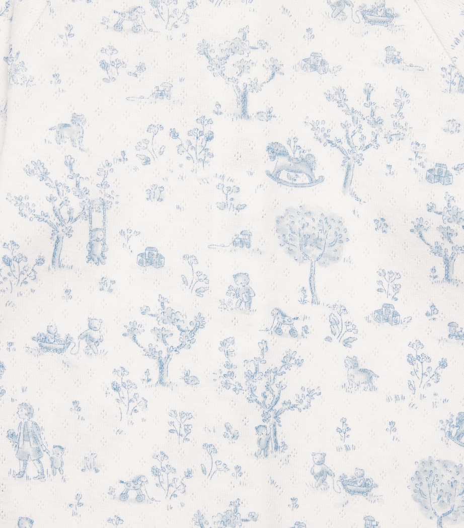 Cotton Printed All-In-One (0-24 Months) 41BLEU CIEL Image 3