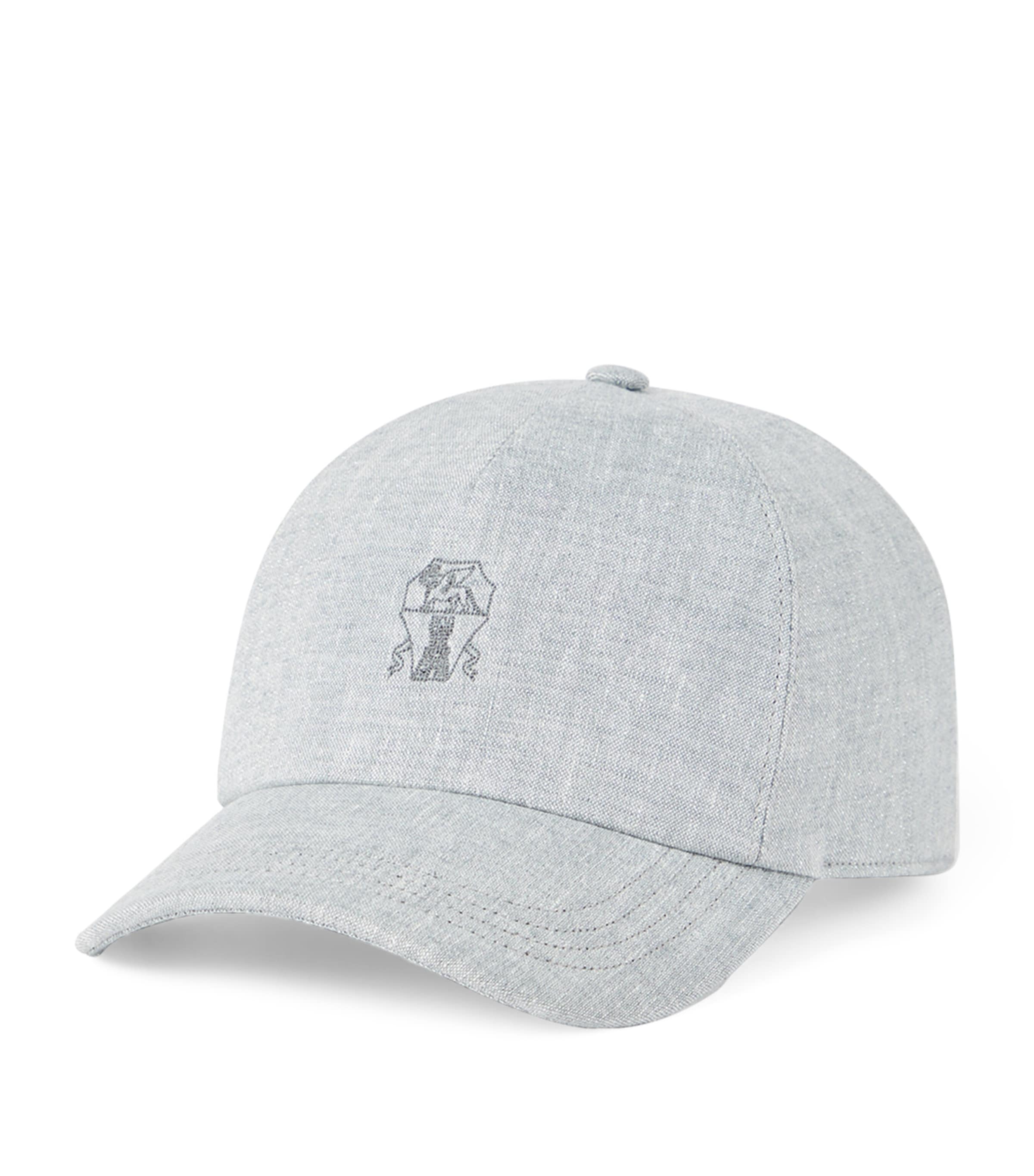 Brunello Cucinelli Logo Embroidered Baseball Cap In Grey