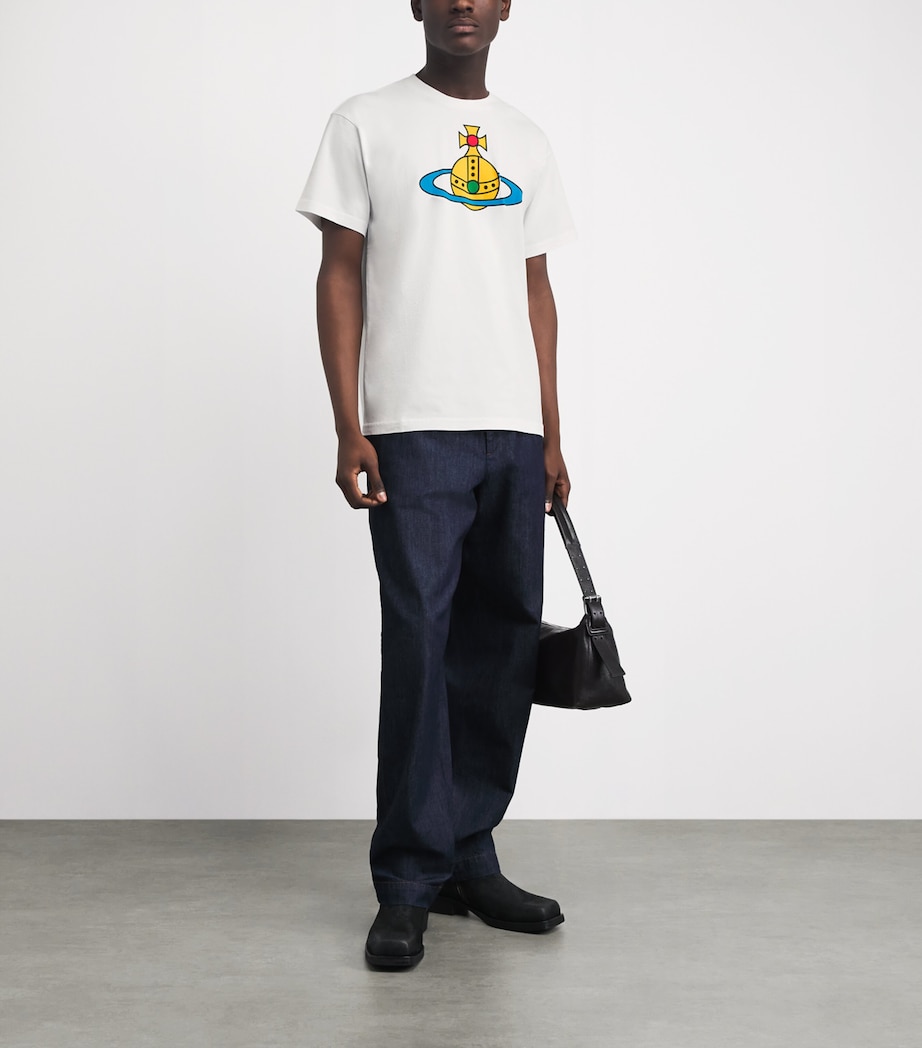 Vivienne Westwood Mens Cotton Orb T-shirt White Image 2