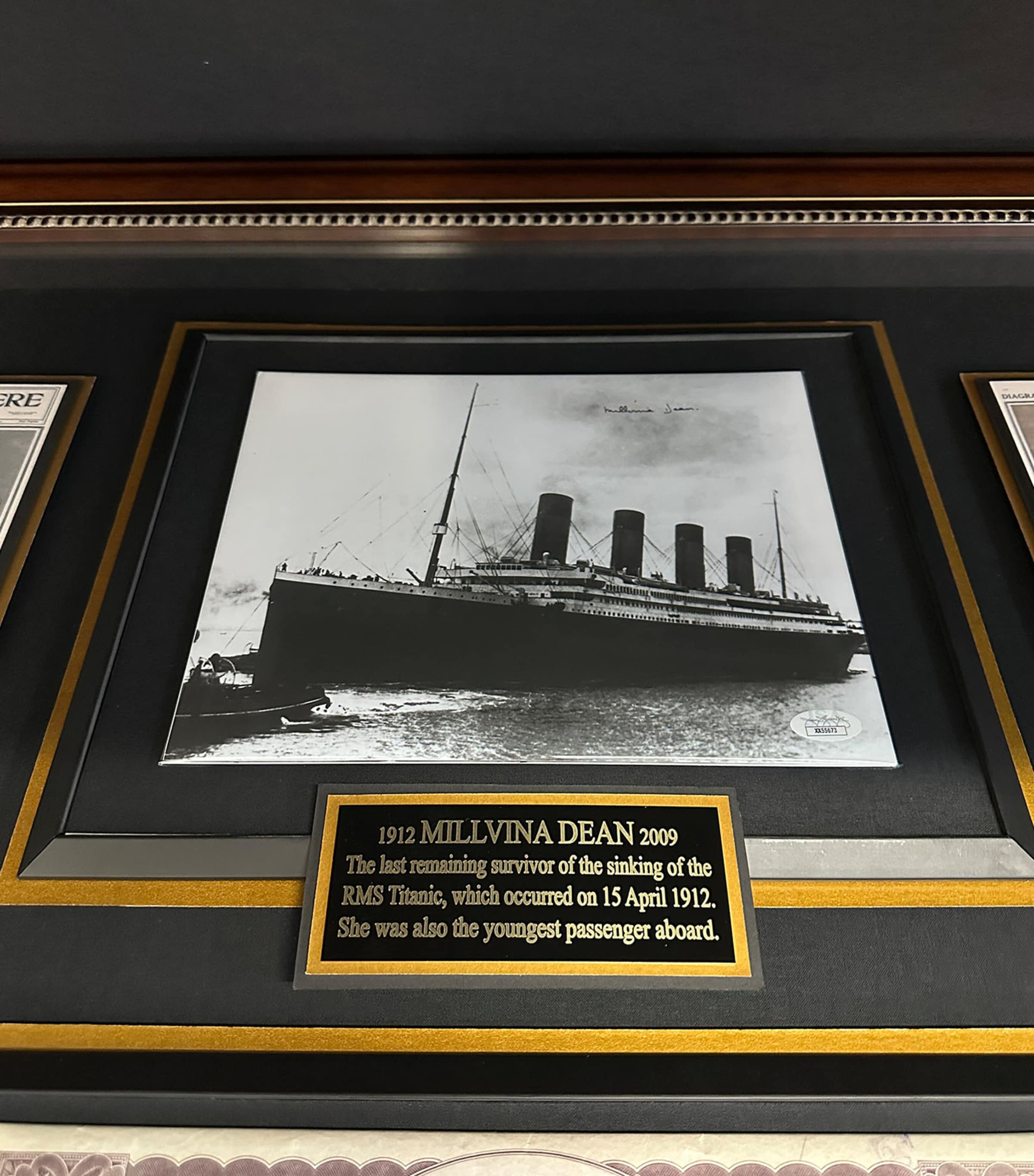 Titanic Last Survivor Autograph and Relic Display MULTI Image 2