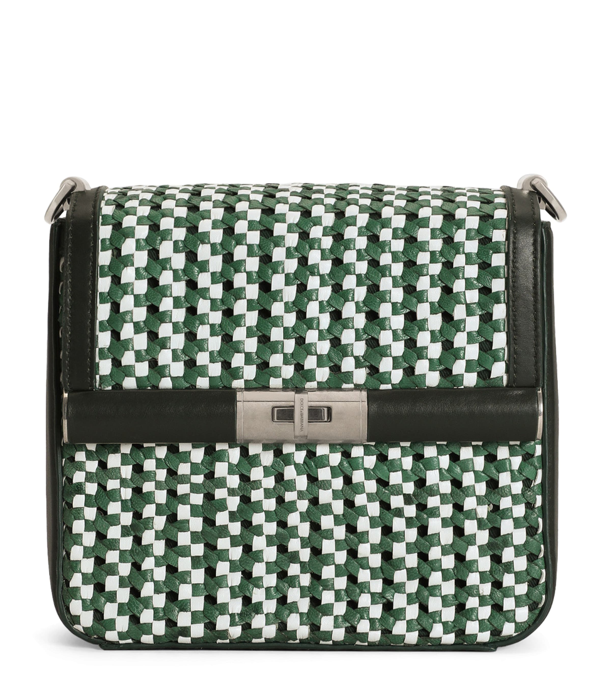 Dolce & Gabbana Calfskin Woven Marlene Shoulder Bag