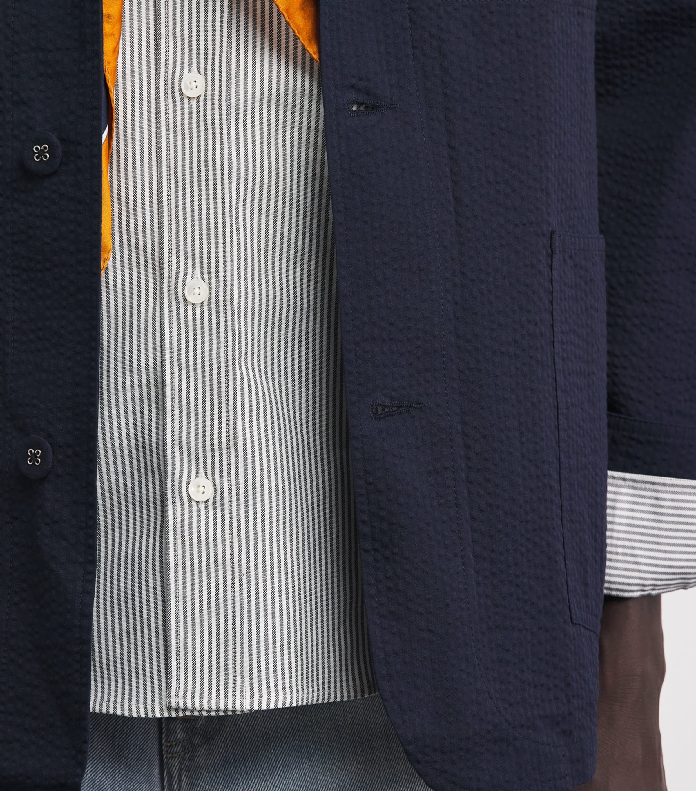 AMI Paris Mens Cotton Logo Button-Down Shirt Noir/blnc Nturel Image 3