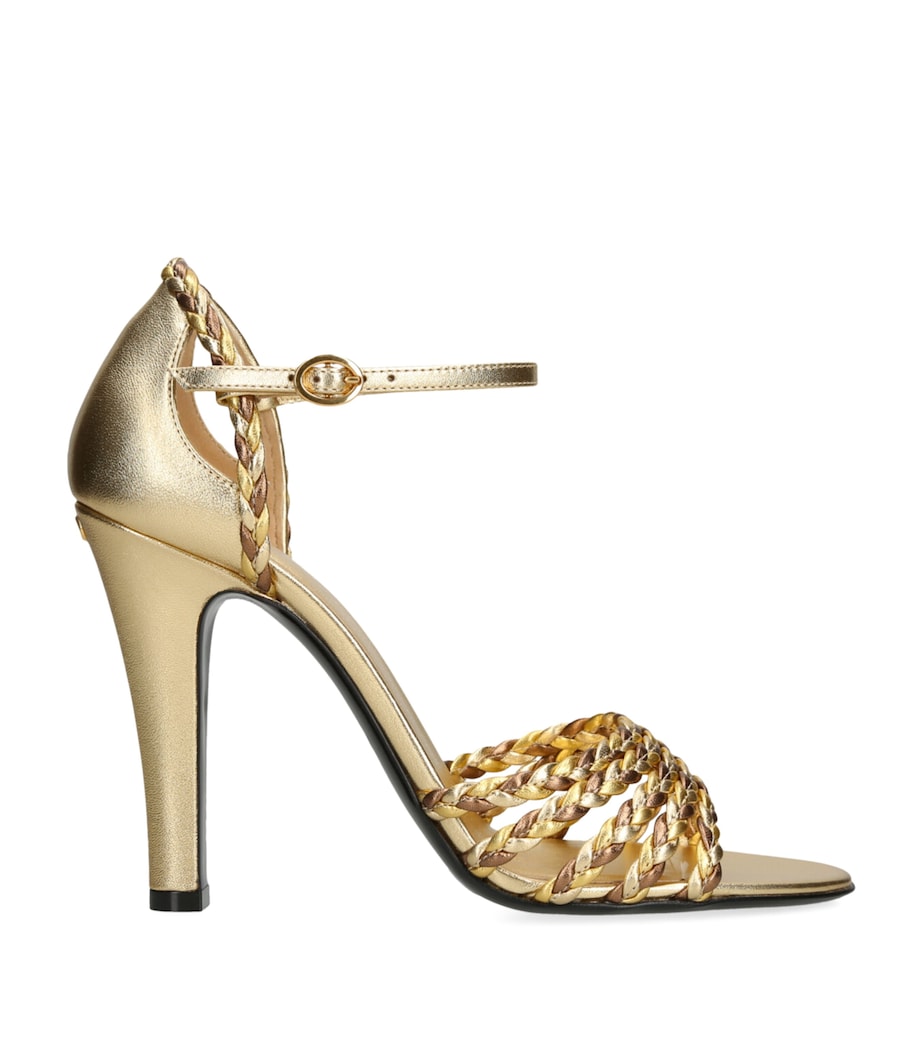 Leather Dolly Heeled Sandals 105 GOLD Image 1
