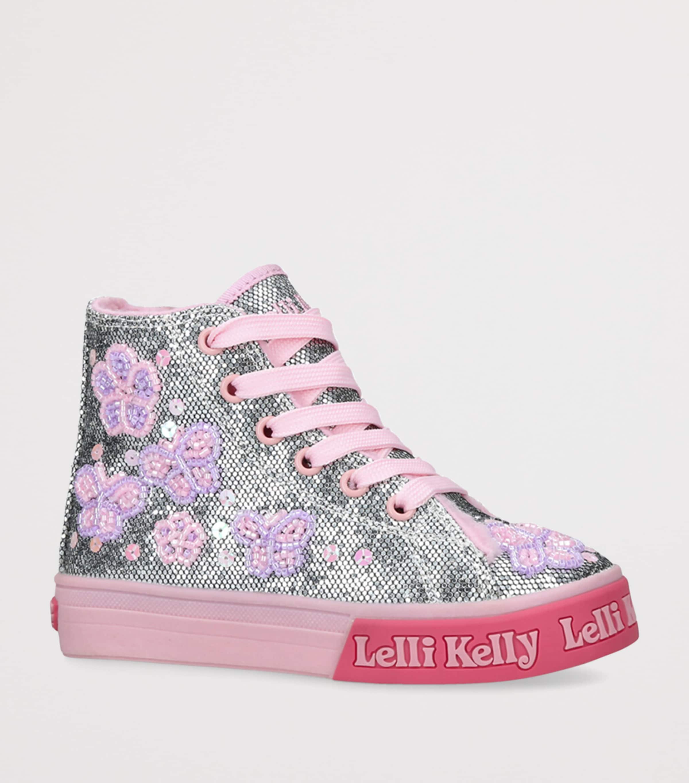 Lelli Kelly Glitter Taylor Sneakers Silver Image 3