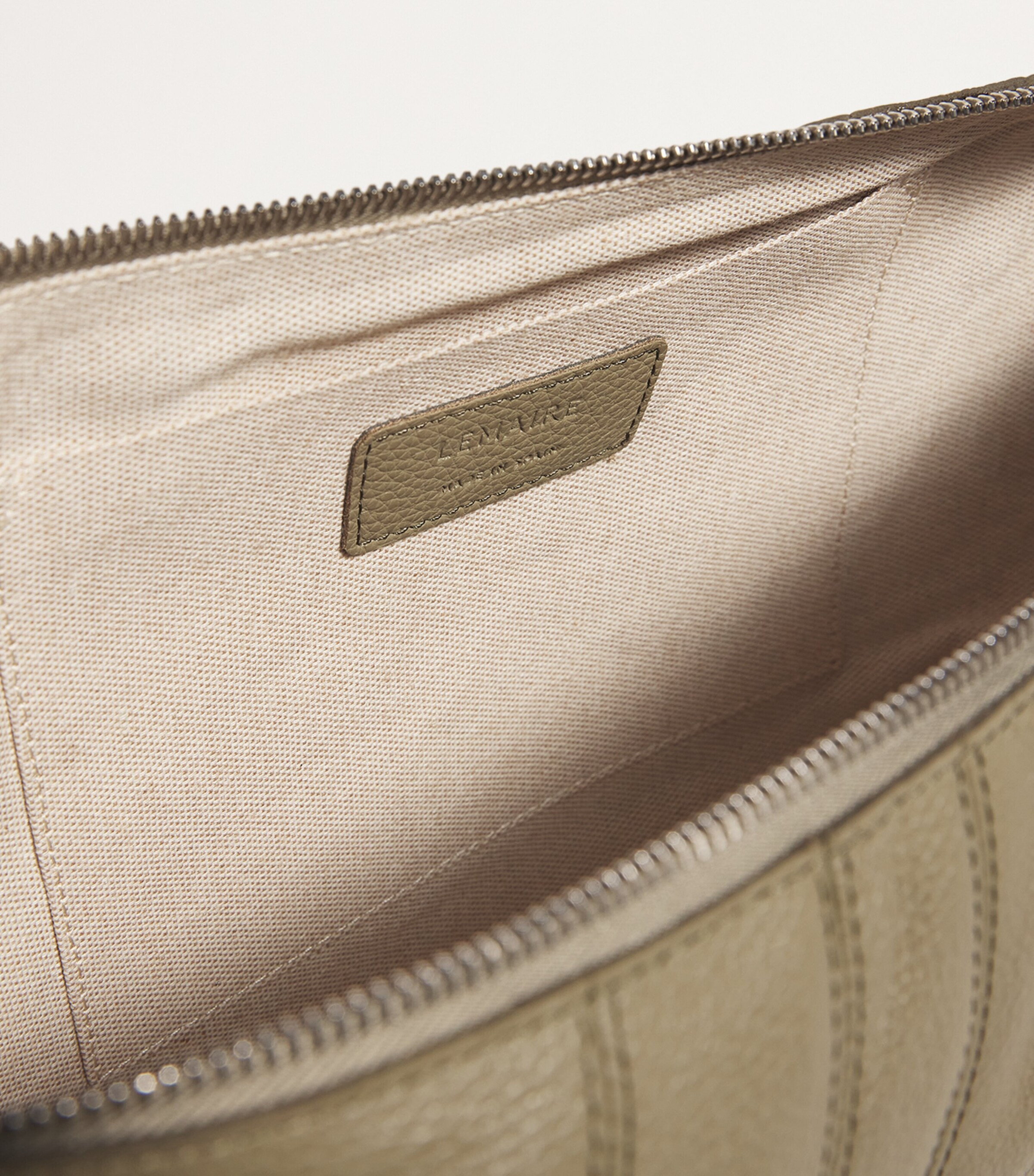 Lemaire Medium Grained Leather Croissant Cross-Body Bag Khaki Image 4