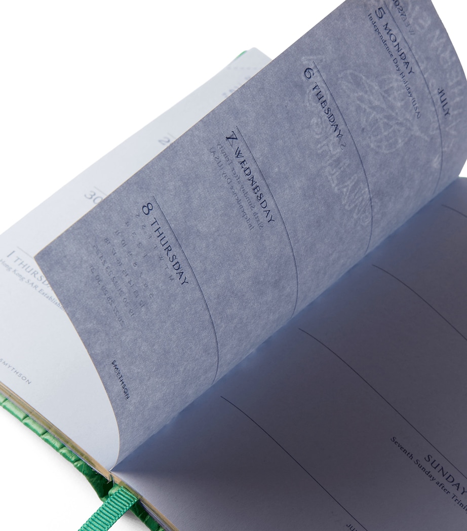 Smythson Leather Panama Weekly Diary 2027 Jade Image 3