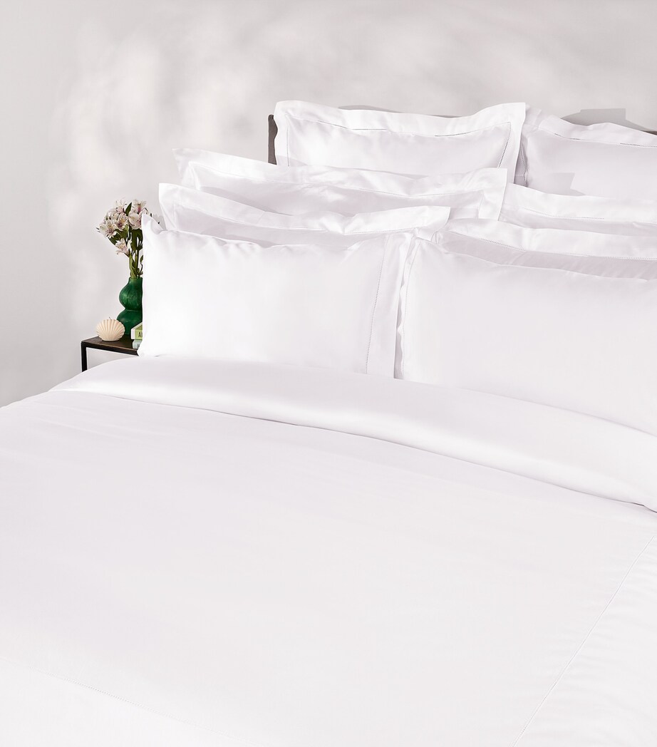 Barley Square Pillowcase (70cm x 70cm) WHITE Image 7