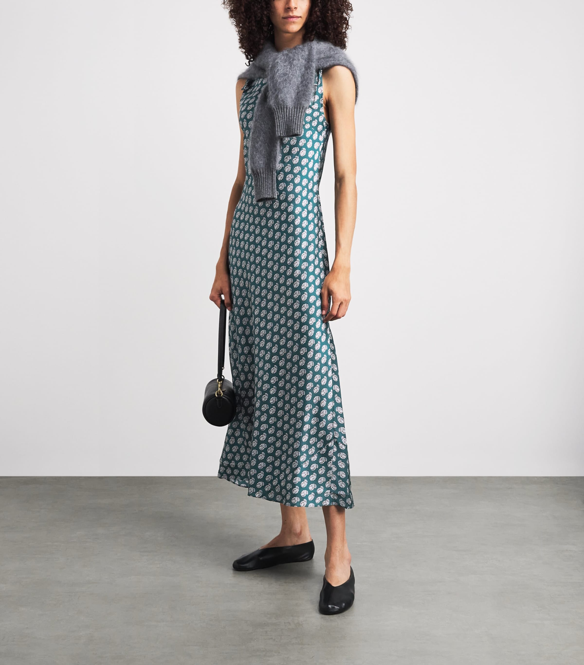 DÔEN Womens Stretch-Silk Mariselle Maxi Dress Chaumont Paisley Image 2
