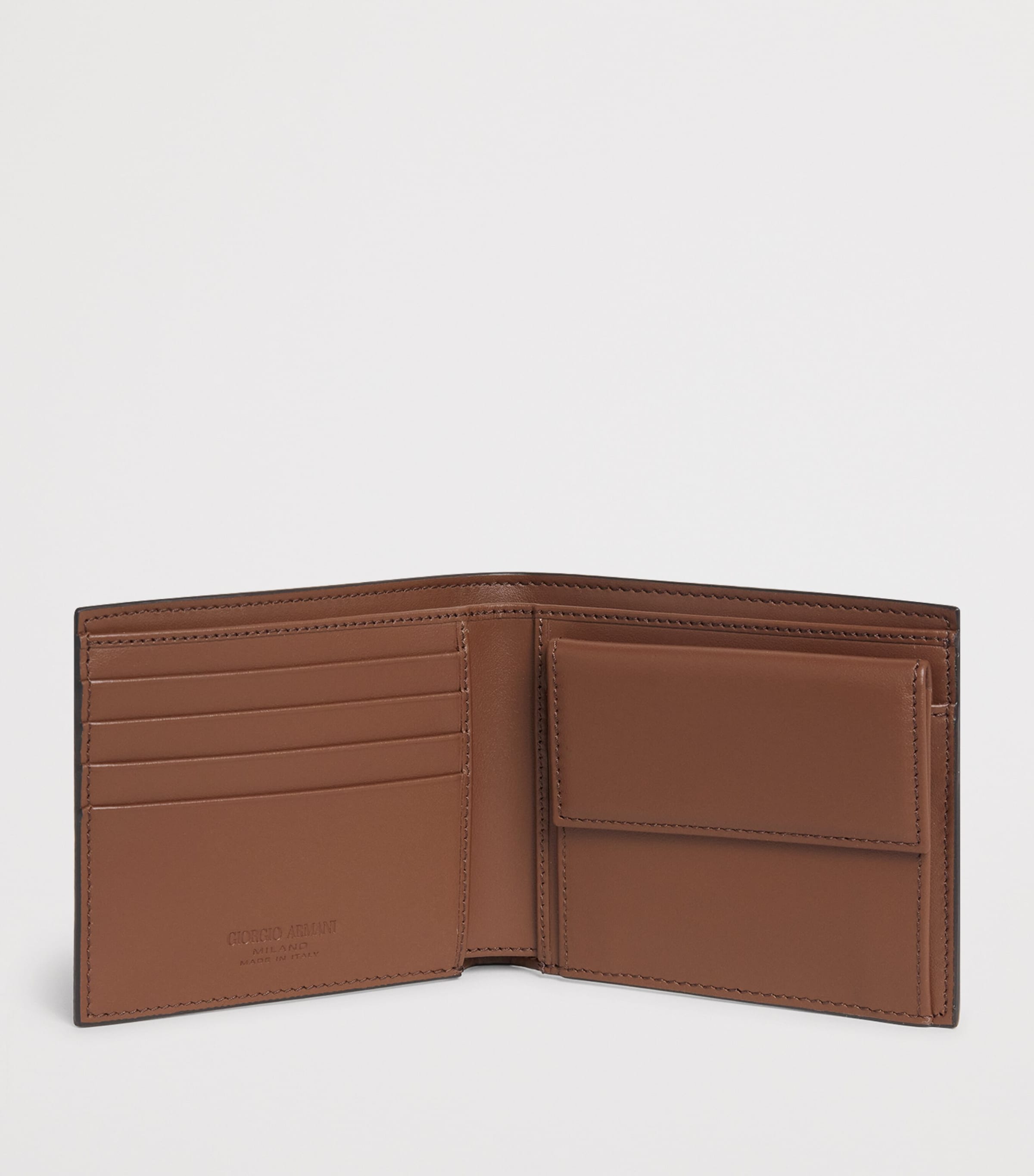 Calf Leather Embossed Bifold Wallet UA005 Image 2