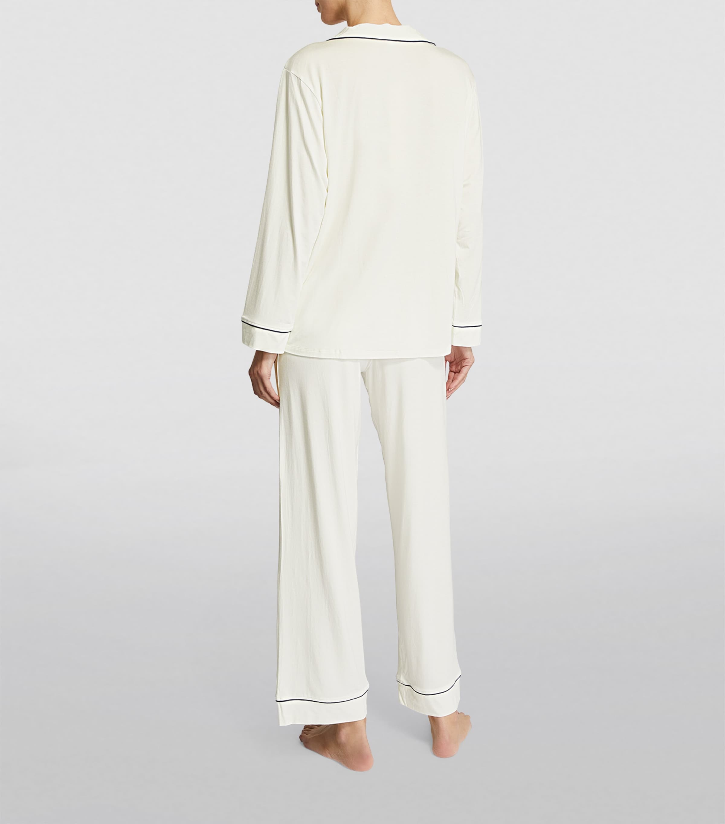 Gisele Pyjama Set PURE IVORY/NAVY Image 3