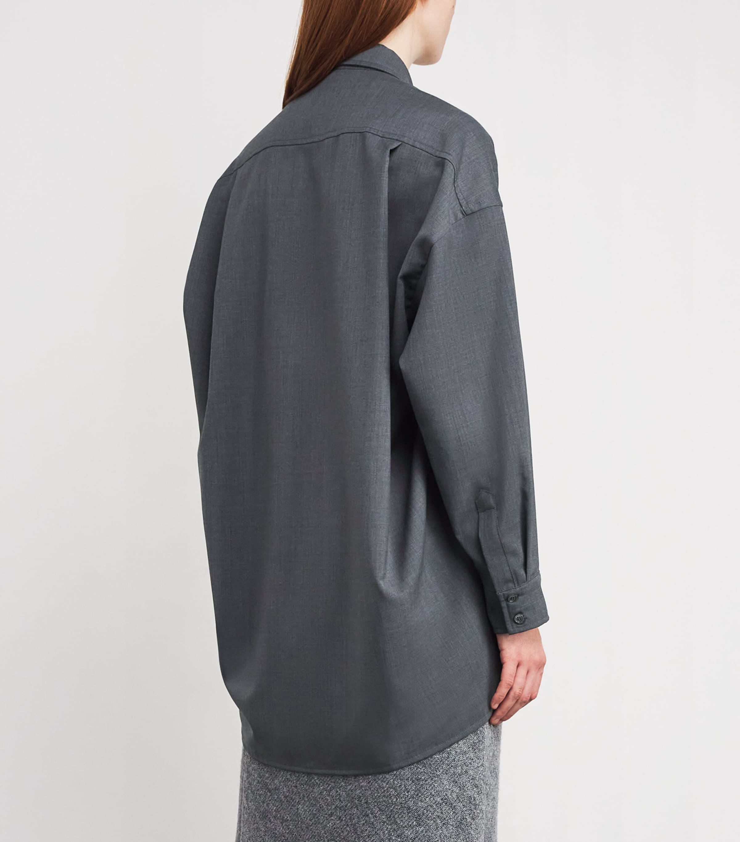 Wool-Blend Shirt MELANGE GREY Image 4