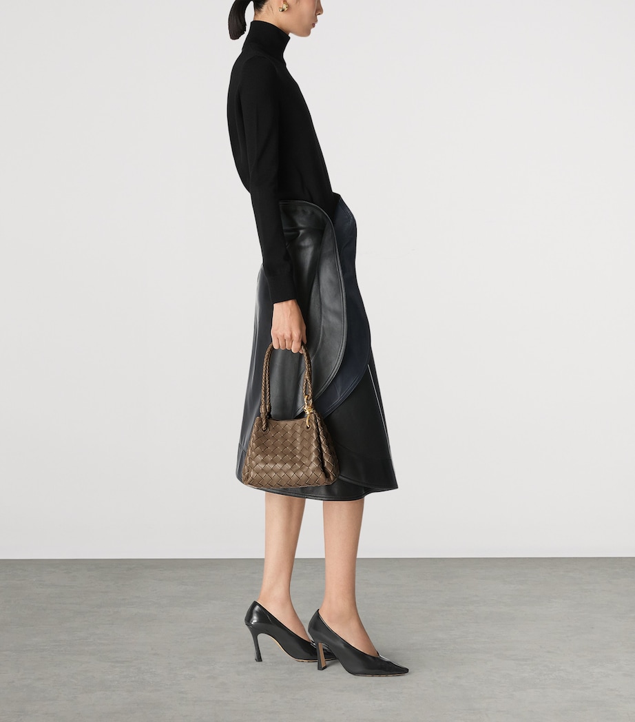 Small Leather Intrecciato Parachute Shoulder Bag 2360 Image 6