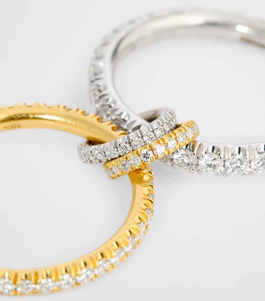 Yellow, White Gold and Diamond Cadence Ring YELLOW GOLD Image 4