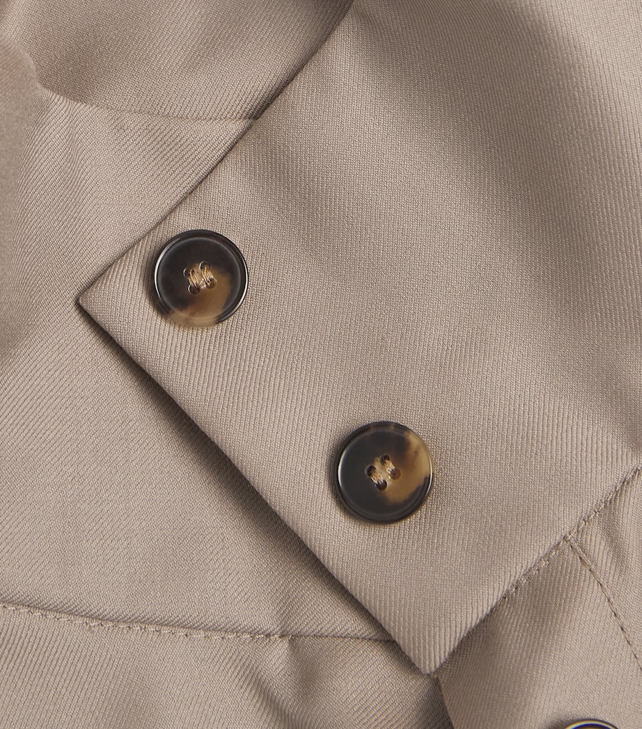 Virgin Wool Stand-Collar Jacket TAUPE Image 5