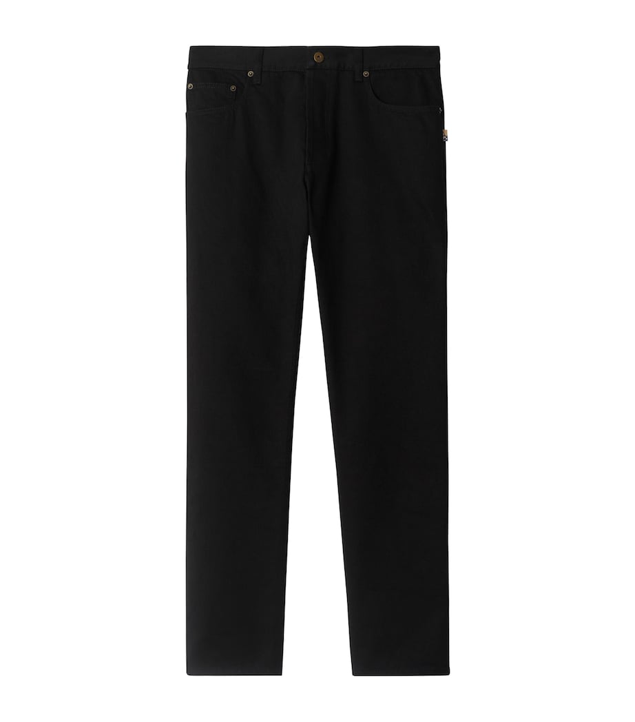 Slim Logo-Patch Jeans BLACK Image 1
