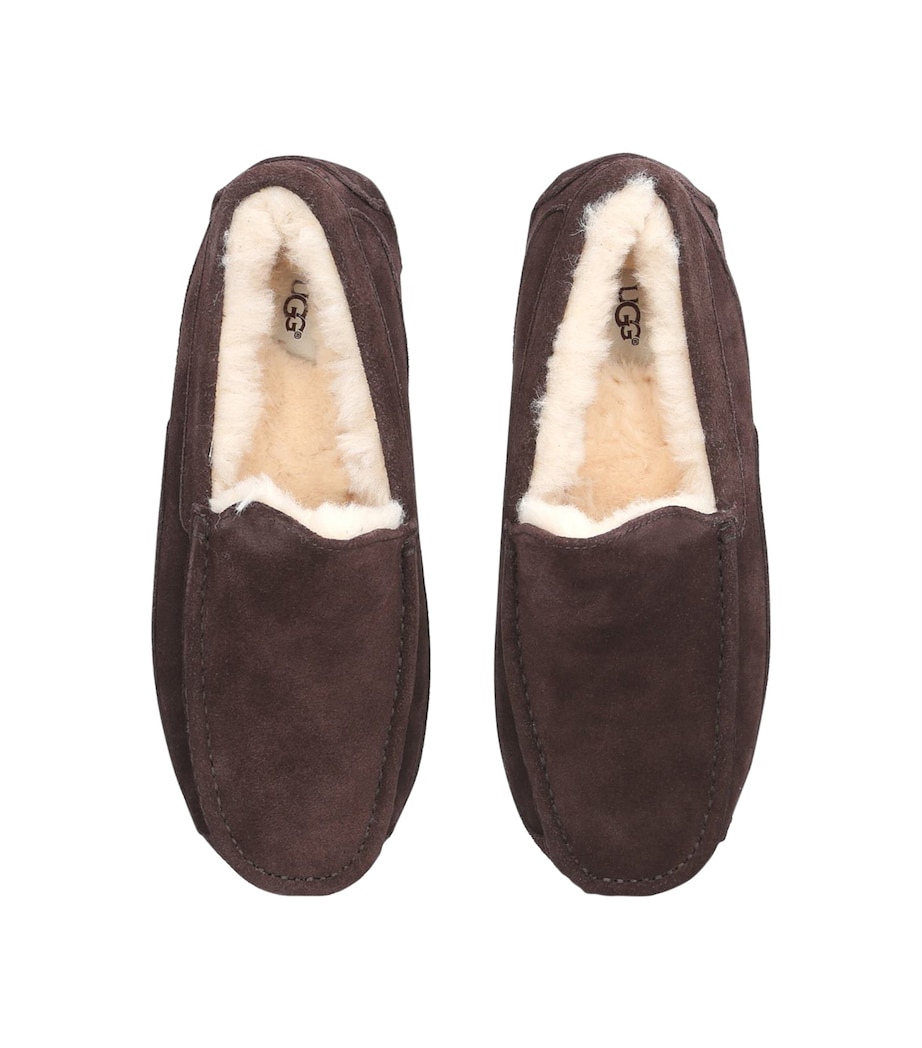 Suede Ascot Slippers DARK BROWN Image 5