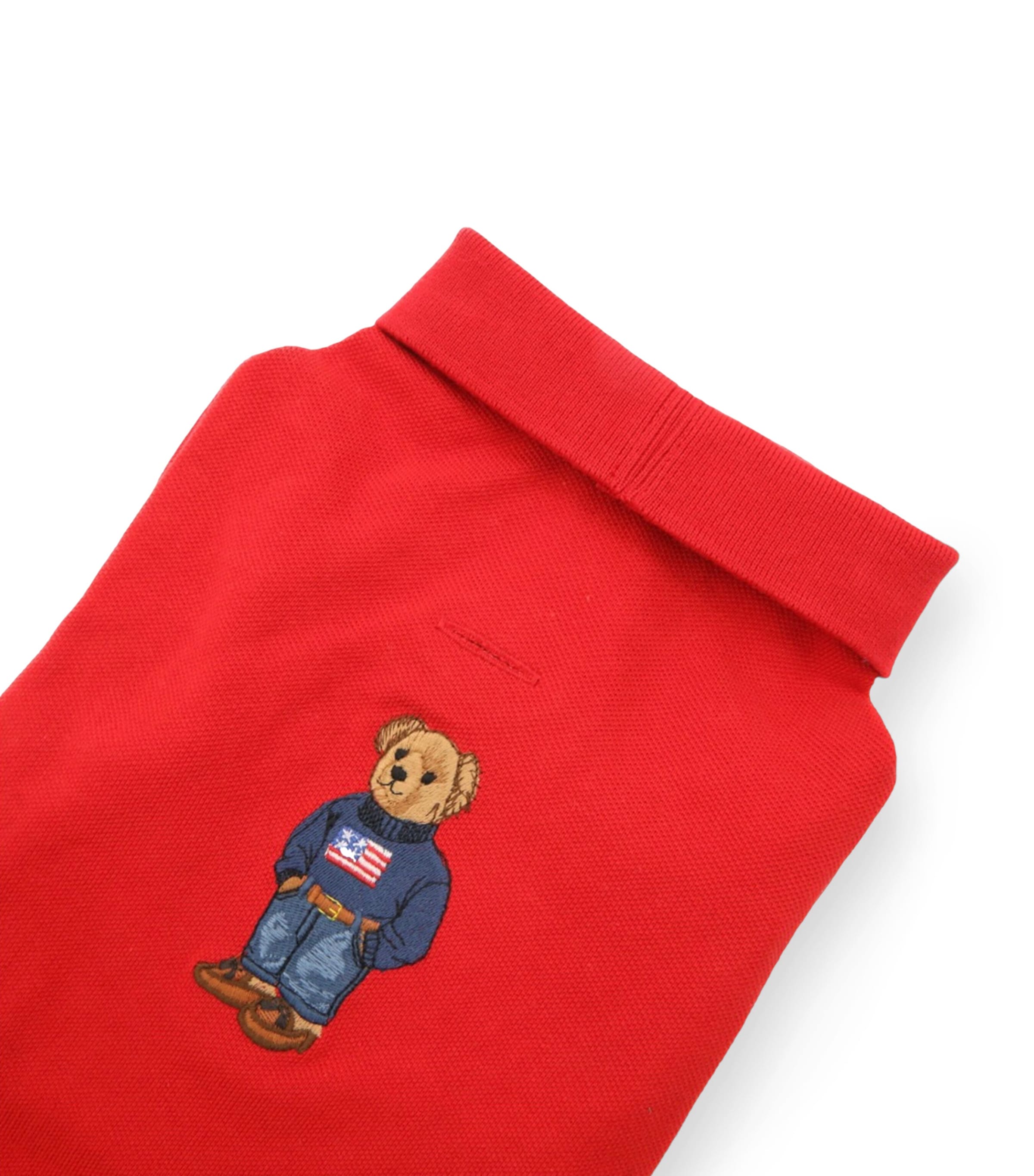 Cotton Polo Bear Dog Shirt (S) RL2000 RED Image 3