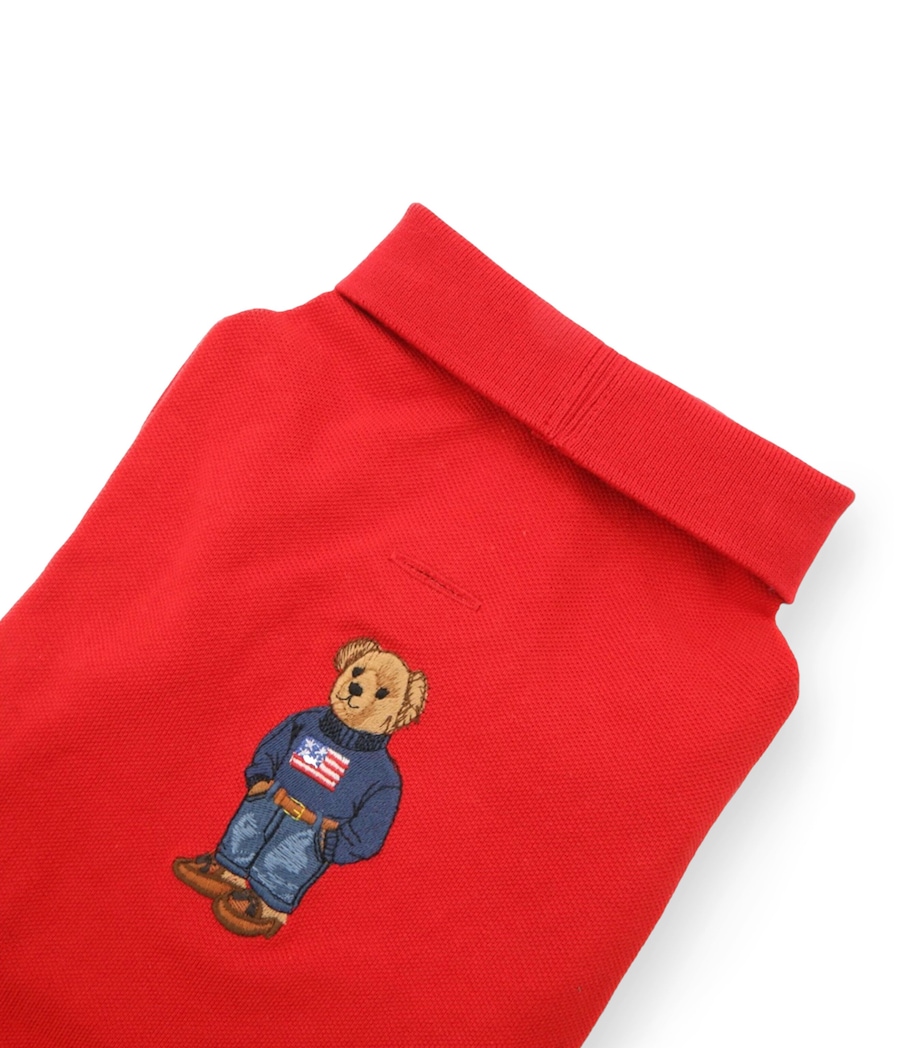 Cotton Polo Bear Dog Shirt (S) RL2000 RED Image 3