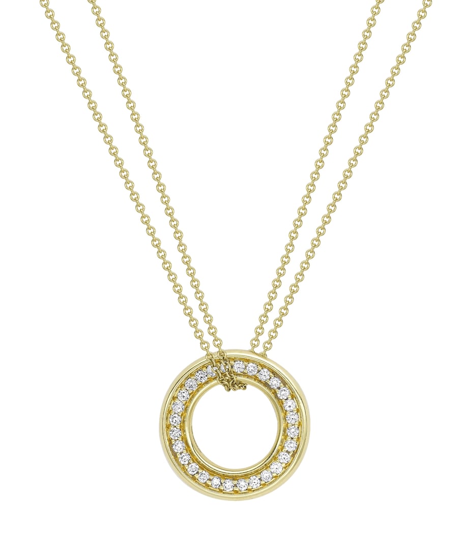 Yellow Gold and Diamond Medium Roulette Pendant YELLOW GOLD Image 1