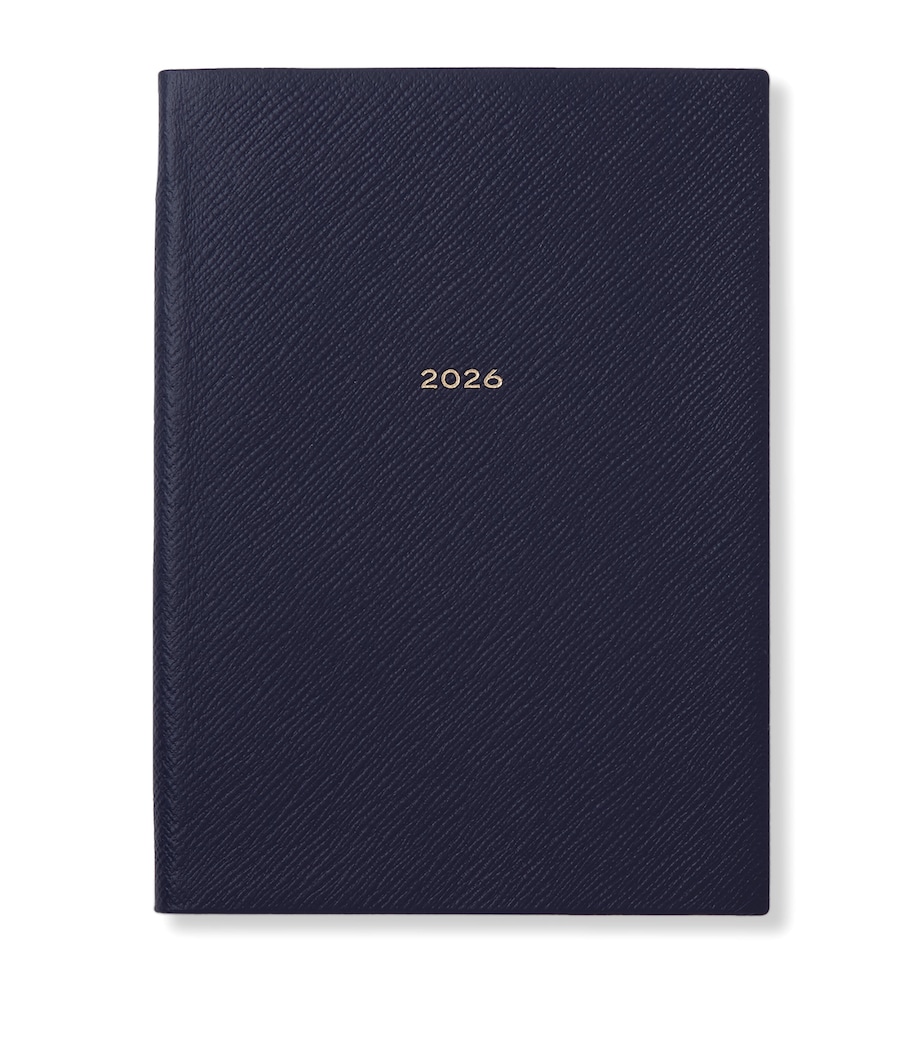 Leather Soho A5 2026 Diary NAVY Image 1