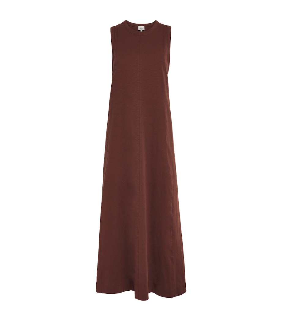 ME+EM Womens Organic Cotton Sleeveless Maxi Dress Cinnamon Brown Image 1