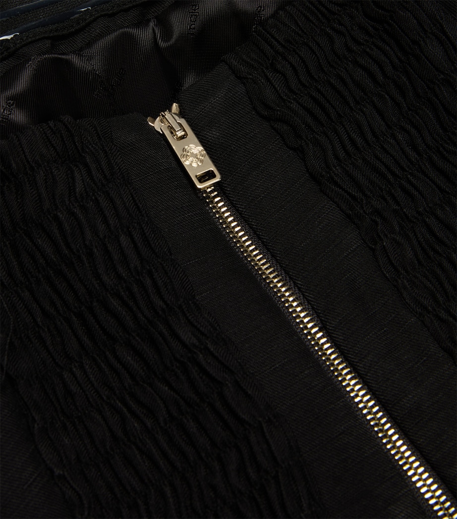 Linen-Blend Strapless Mini Dress BLACK Image 2