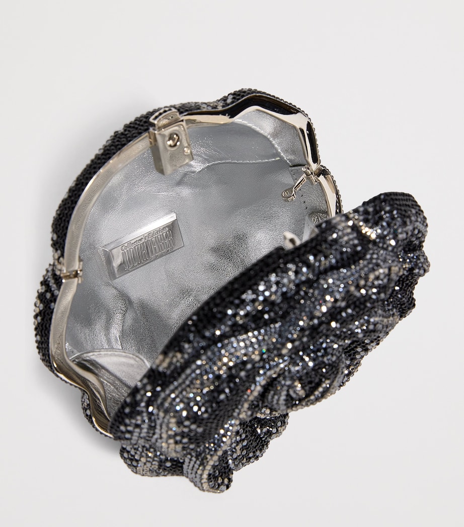 Crystal-Embellished Rose Clutch Bag SJTMT Image 4