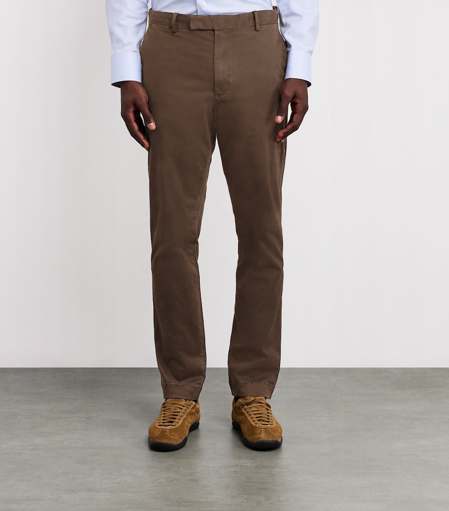 Stretch-Cotton Sateen Slim Jarrett Trousers DARK BROWN Image 3