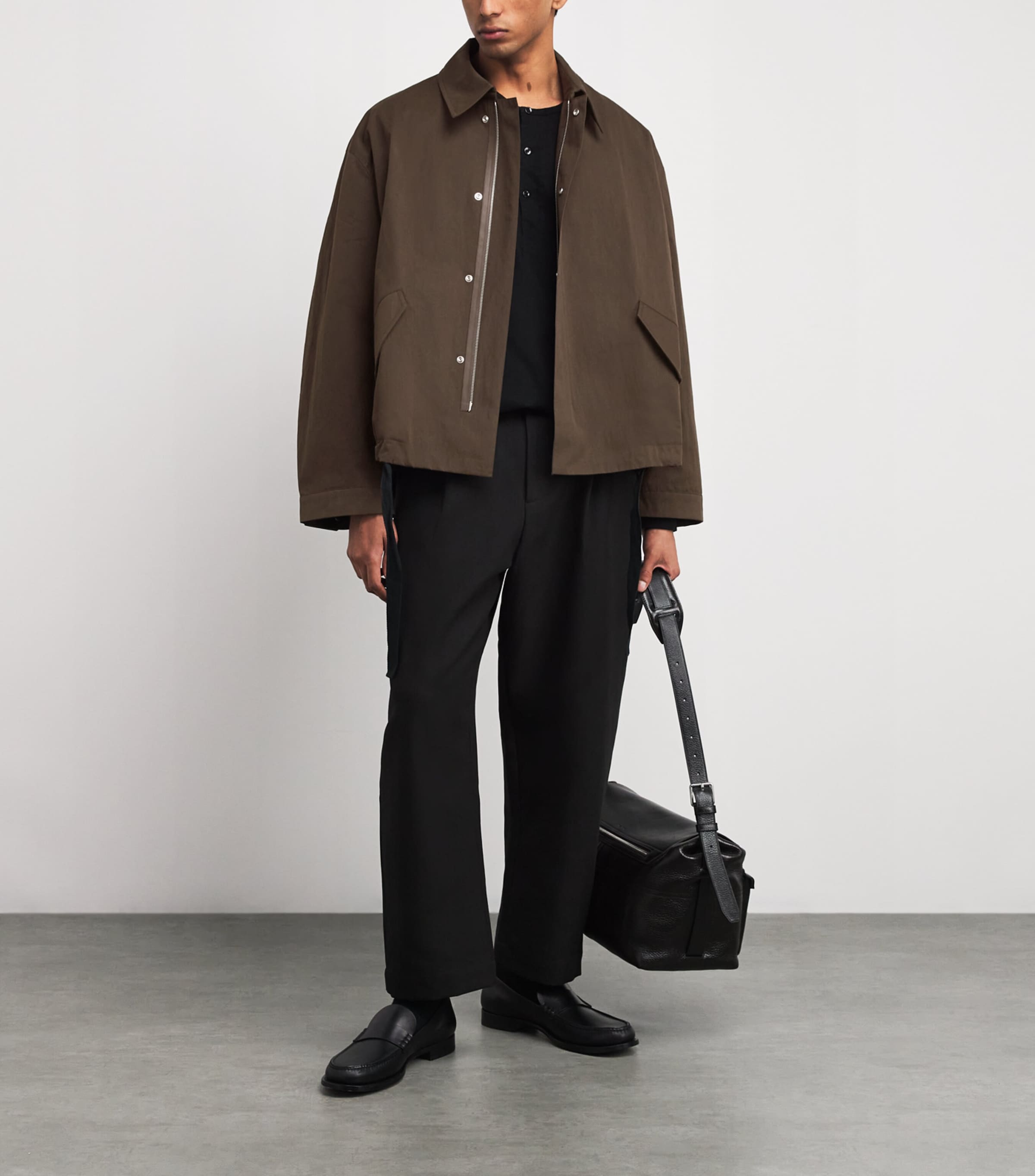 Cotton-Blend Anorak Jacket PEAT Image 2