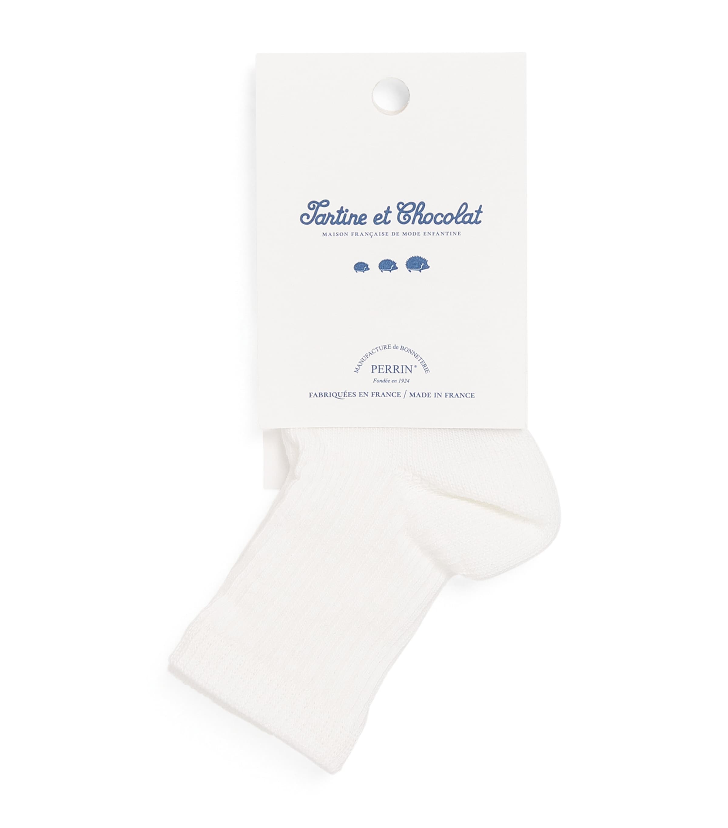 Tartine et Chocolat Ribbed Ankle Socks Nacre Image 1
