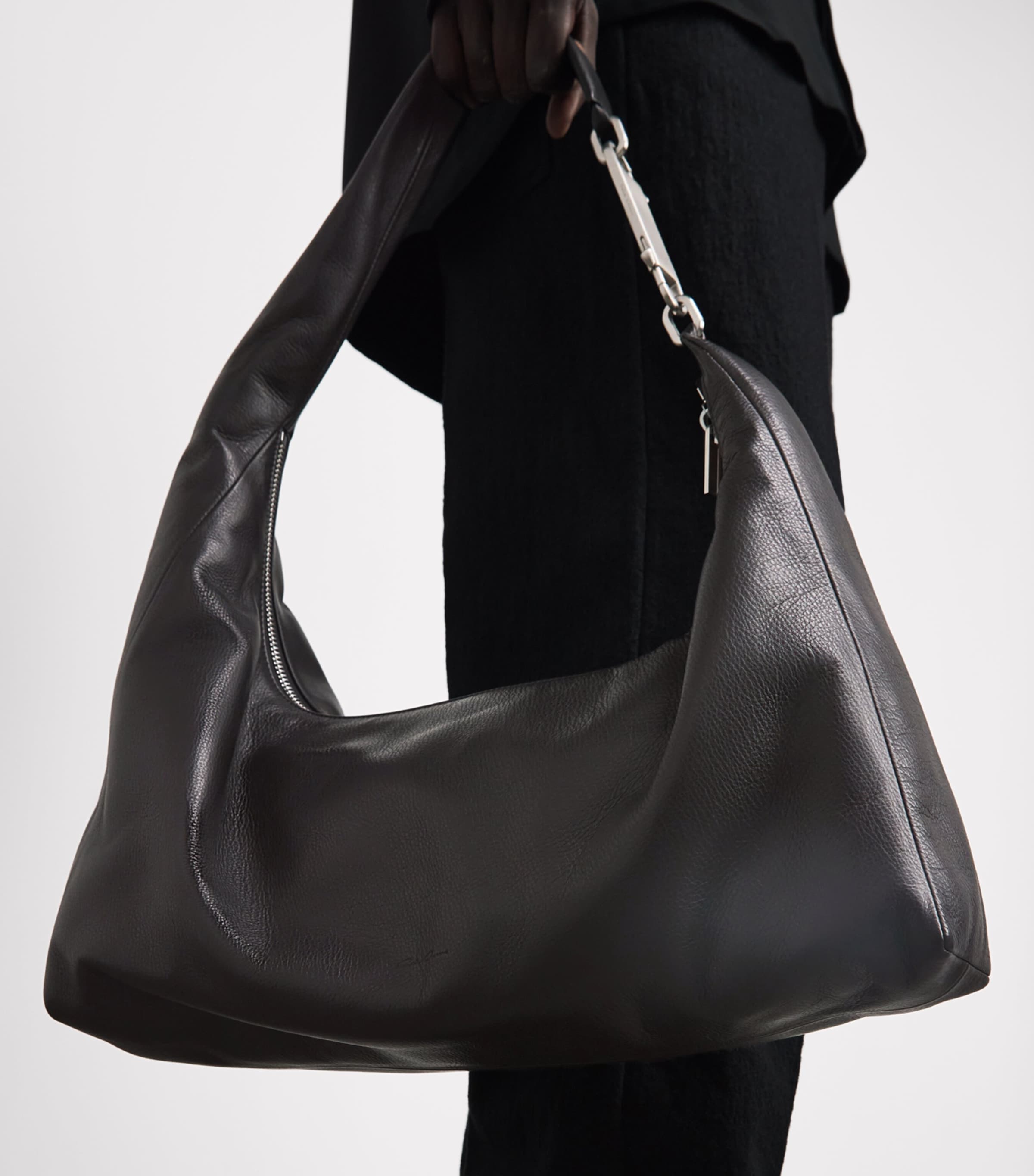 Rick Owens Leather Gemini Messenger Bag Black Image 4