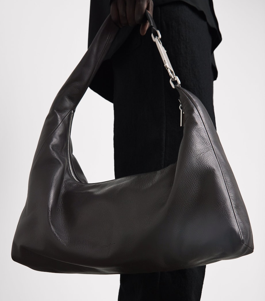 Rick Owens Leather Gemini Messenger Bag Black Image 4