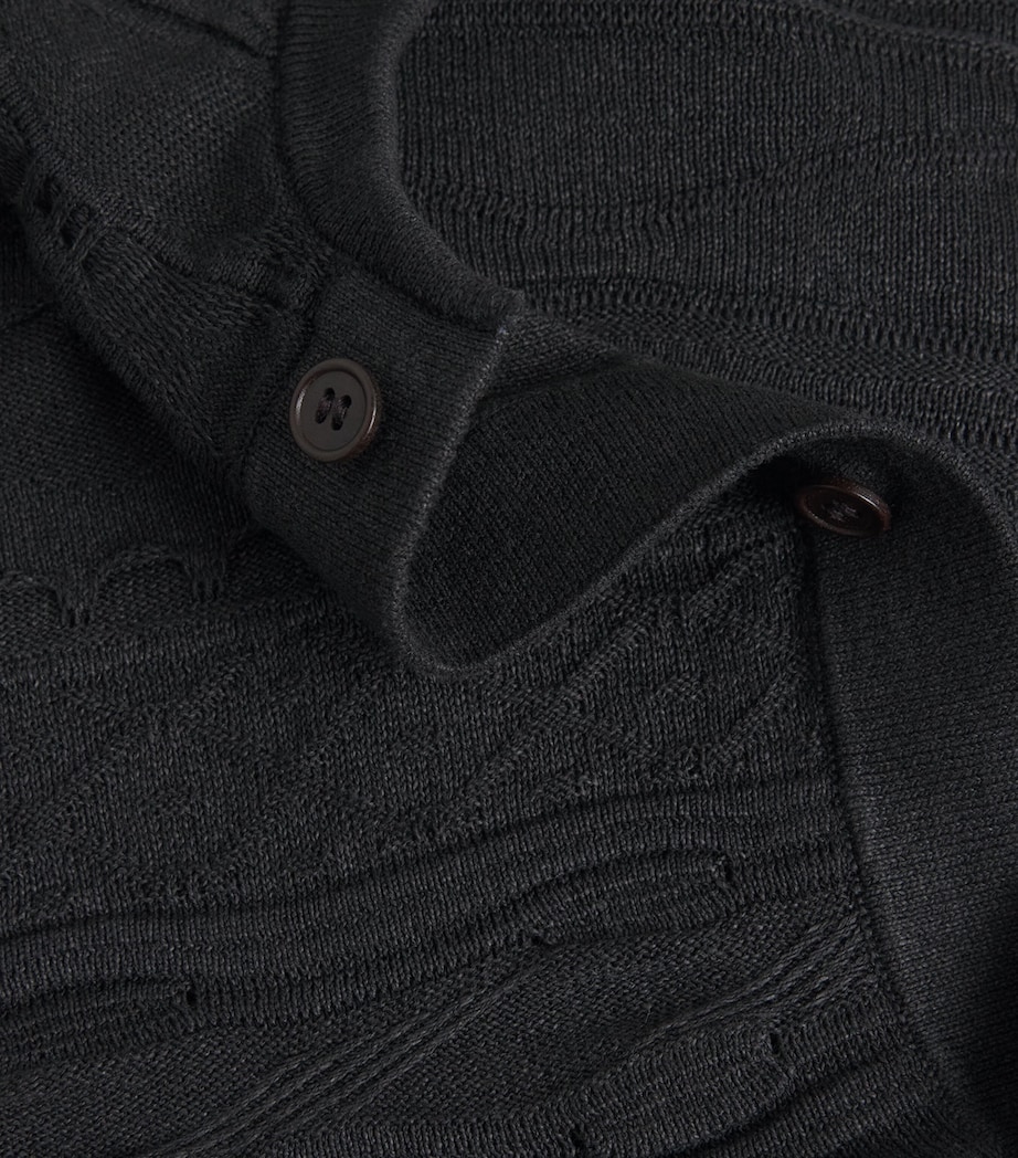 Knitted Long-Sleeve Henley Top UC001 Image 6