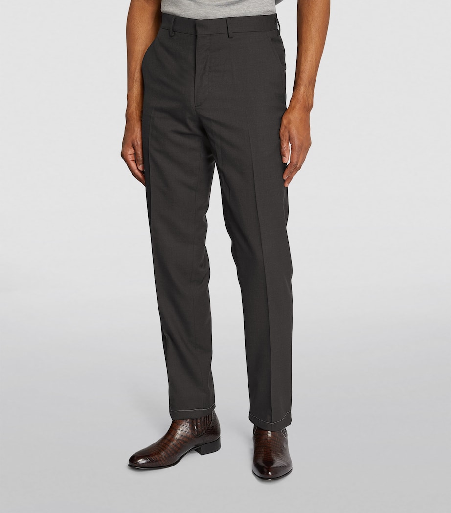Ralph Lauren Purple Label Mens Wool Serge Trousers Charcol Image 3