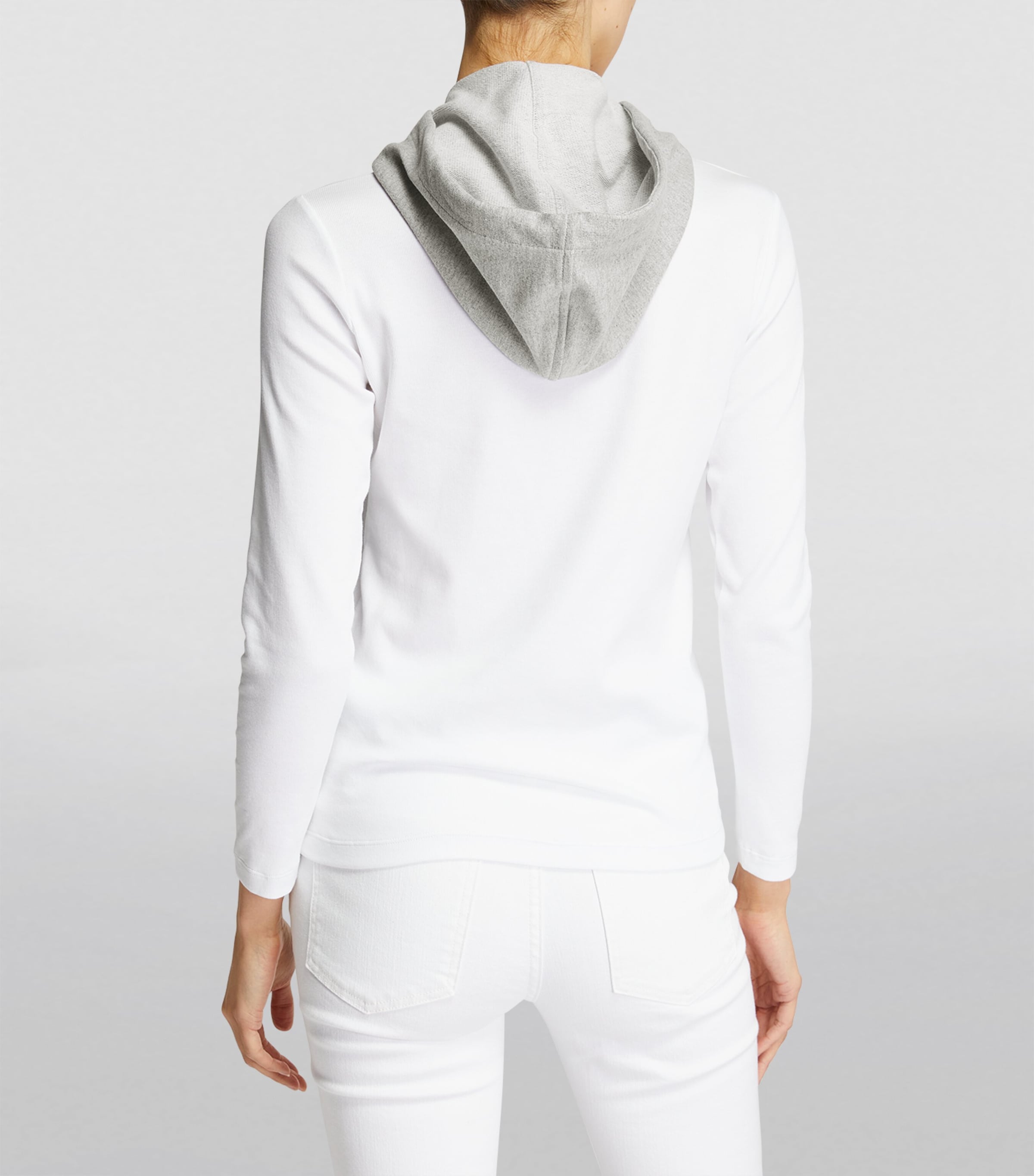 Zip-Up Hooded Dickey HEATHER GREY Image 4