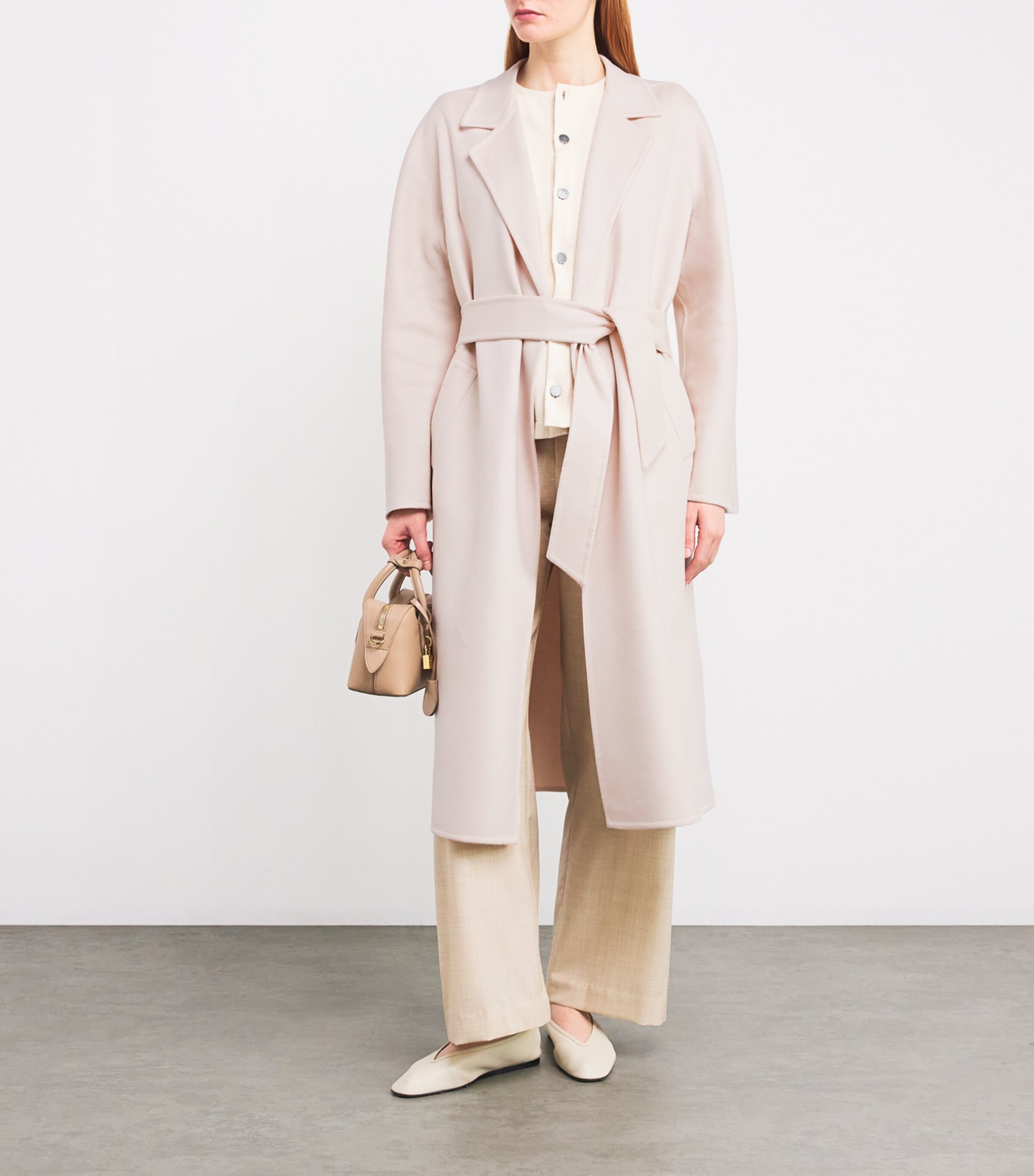 Cashmere Wrap Coat ROSE Image 2