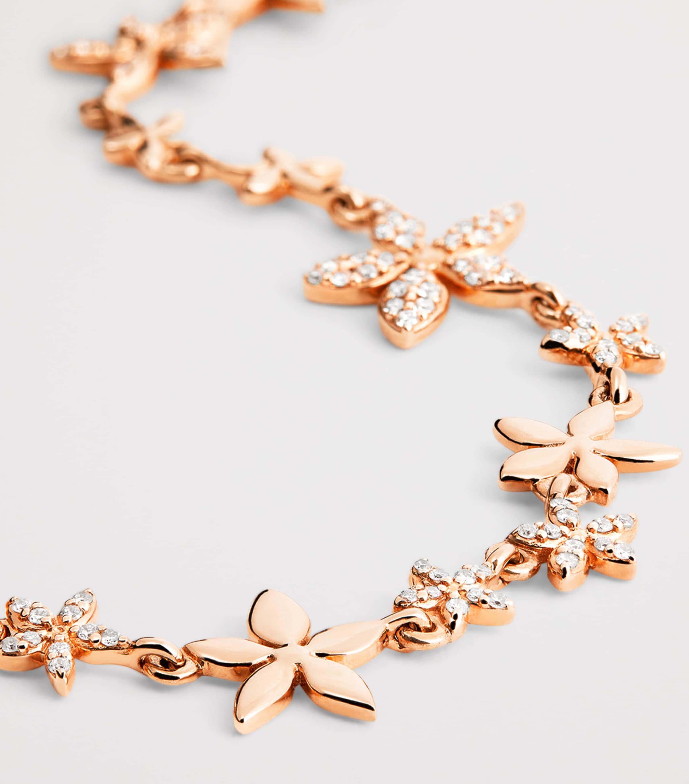 Rose Gold and Diamond Apple Seed Bracelet ROSE GOLD Image 6