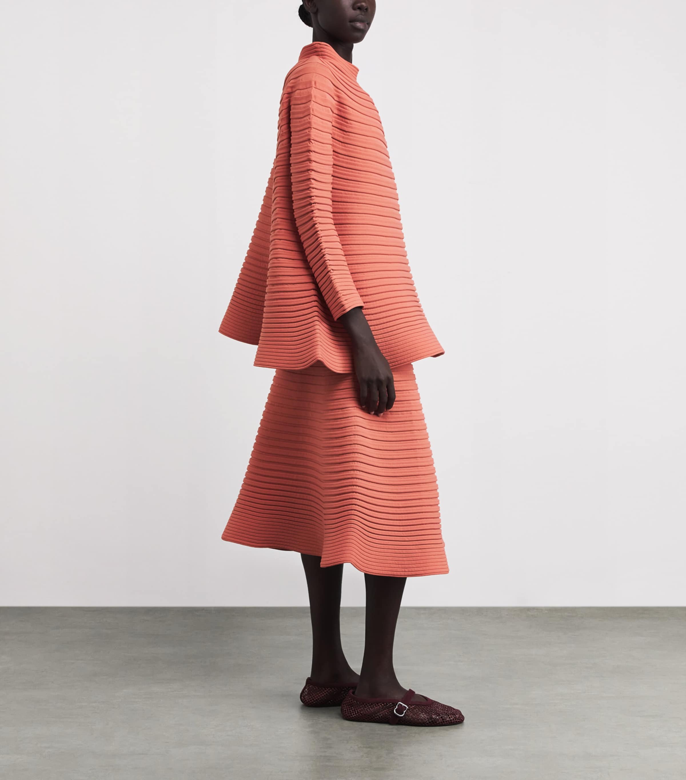 Bounce Knit Top CORAL PINK Image 2