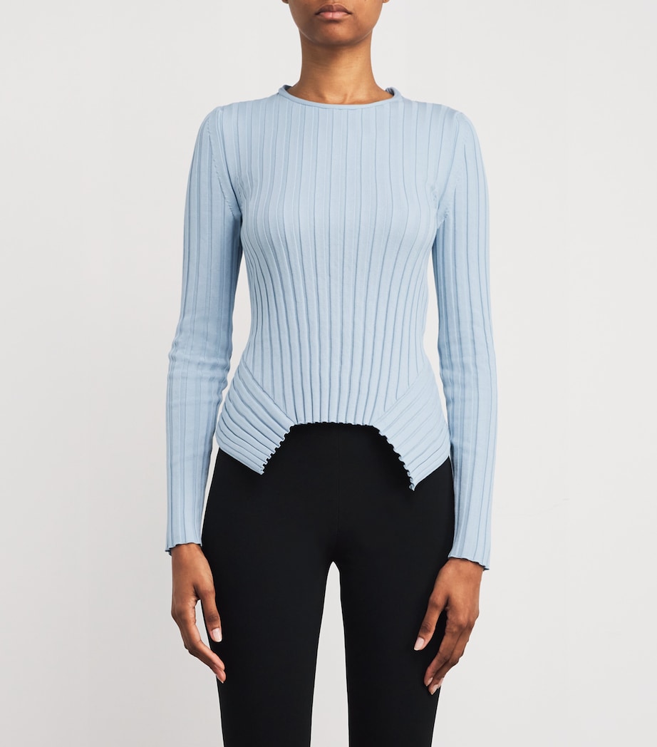 Cotton Ribbed Top 4210 LIGHT BLUE Image 3