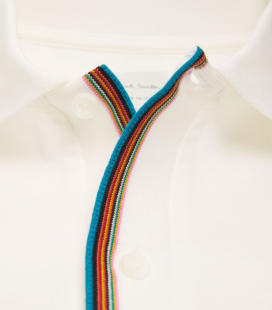 Paul Smith Mens Cotton Artist Stripe Polo Shirt Image 6