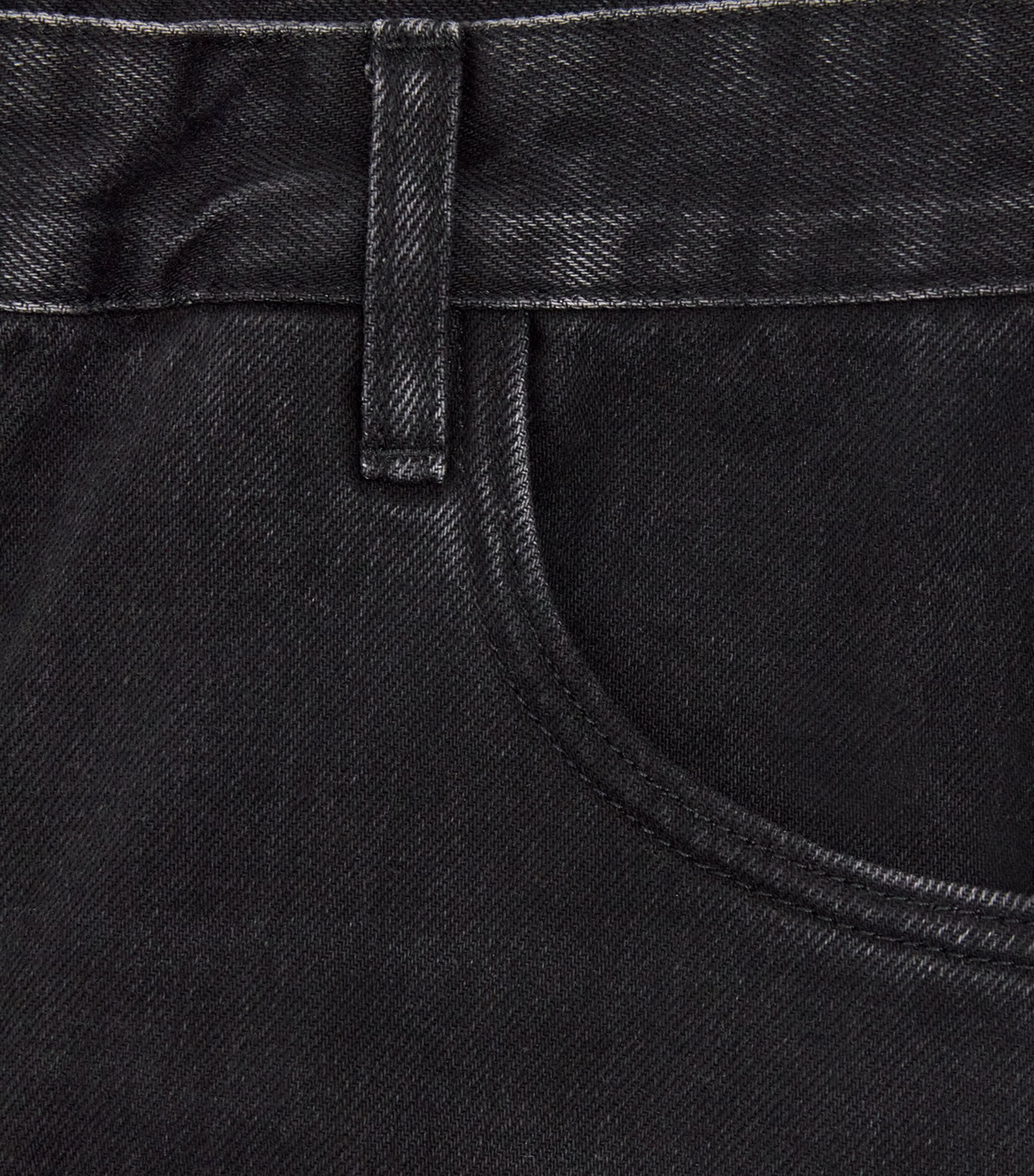 Studio Nicholson Mens Barrel-Leg Jeans Washed Black Image 6