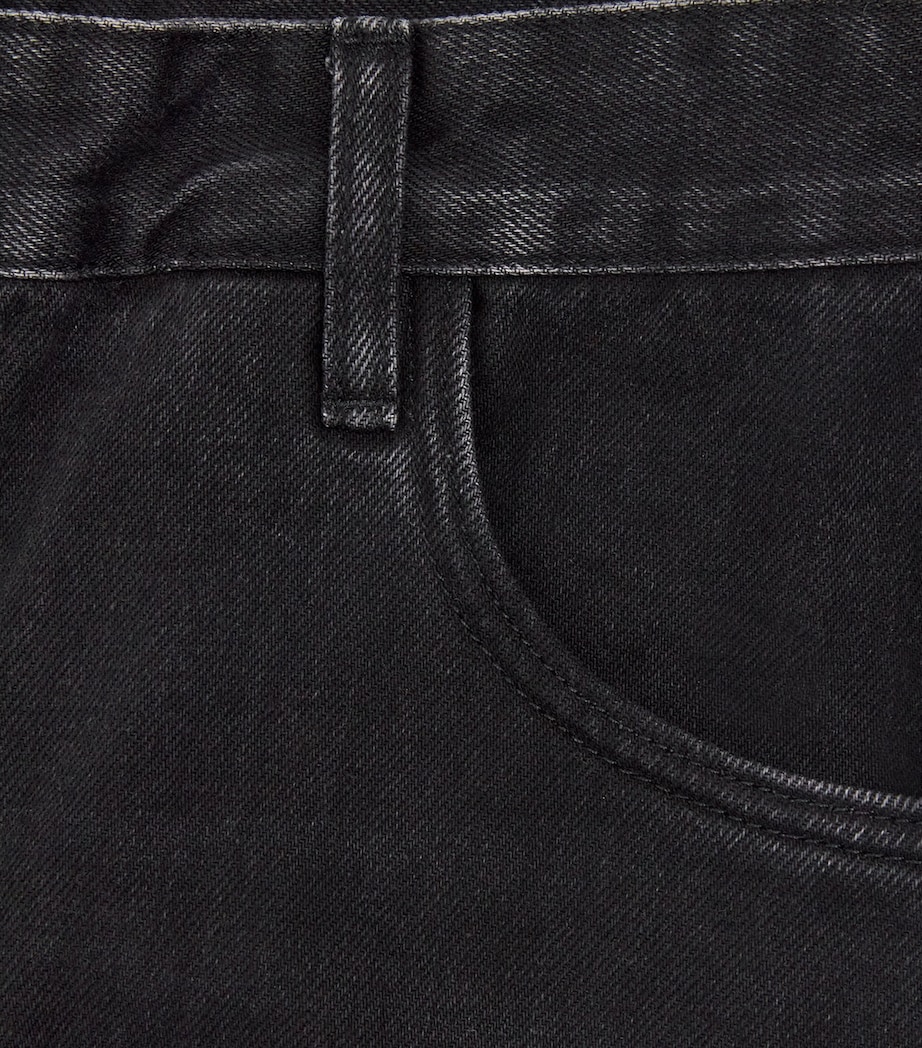 Studio Nicholson Mens Barrel-Leg Jeans Washed Black Image 6