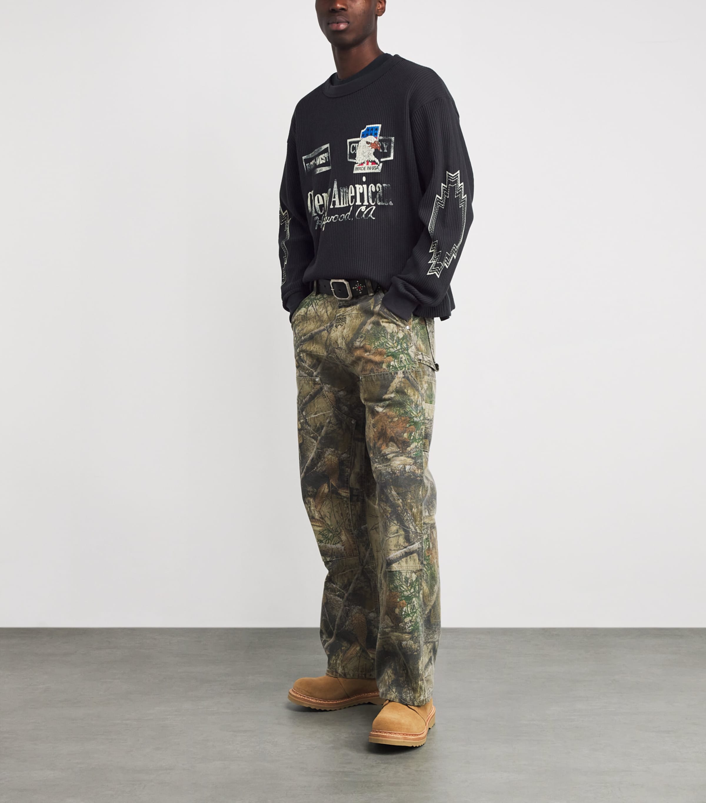 Best West Logo Thermal Long-Sleeve T-Shirt VINTAGE BLACK Image 2