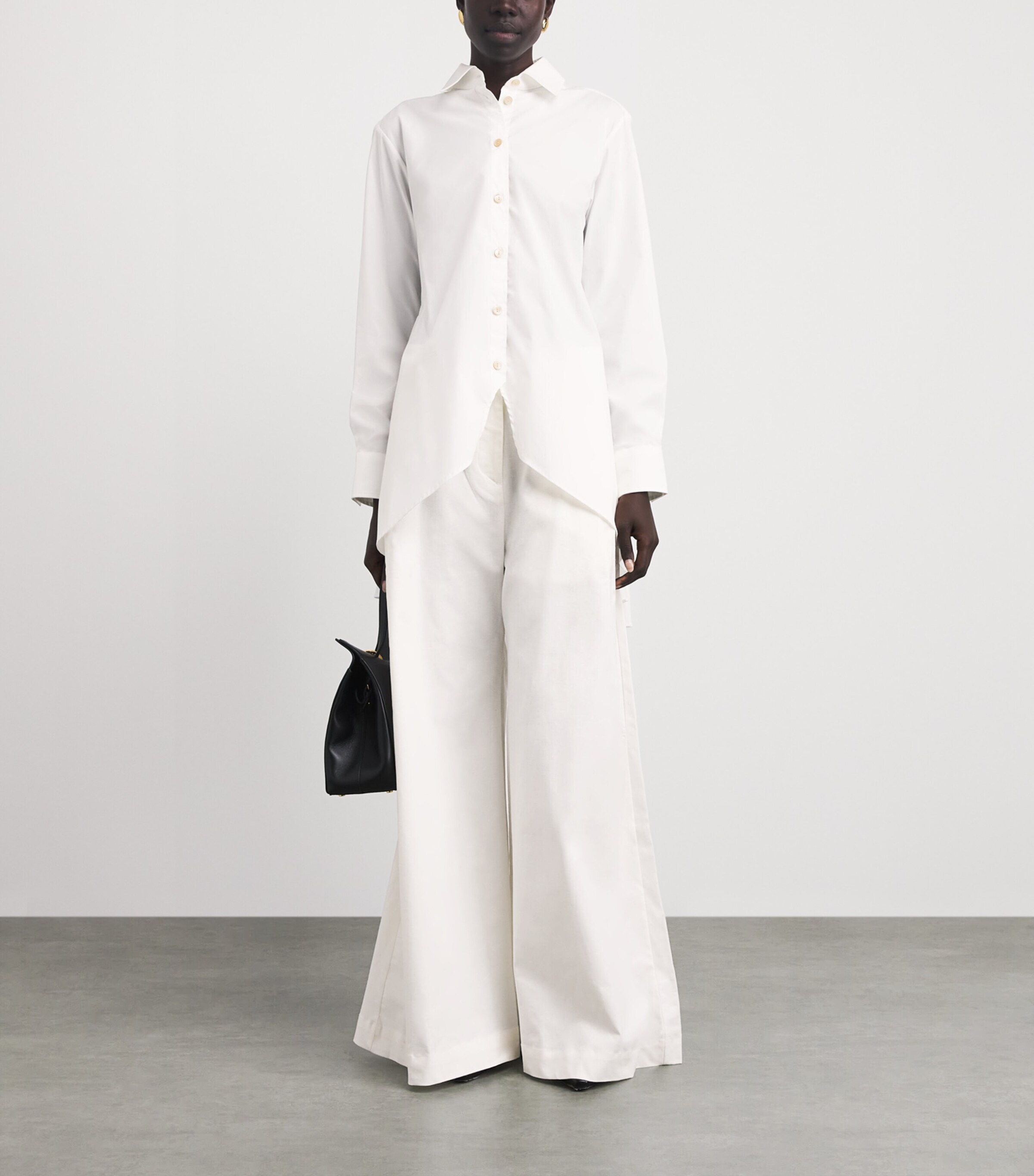 Palmer//Harding Womens Linen-Blend Elara Jeans White Linen Blend Image 2