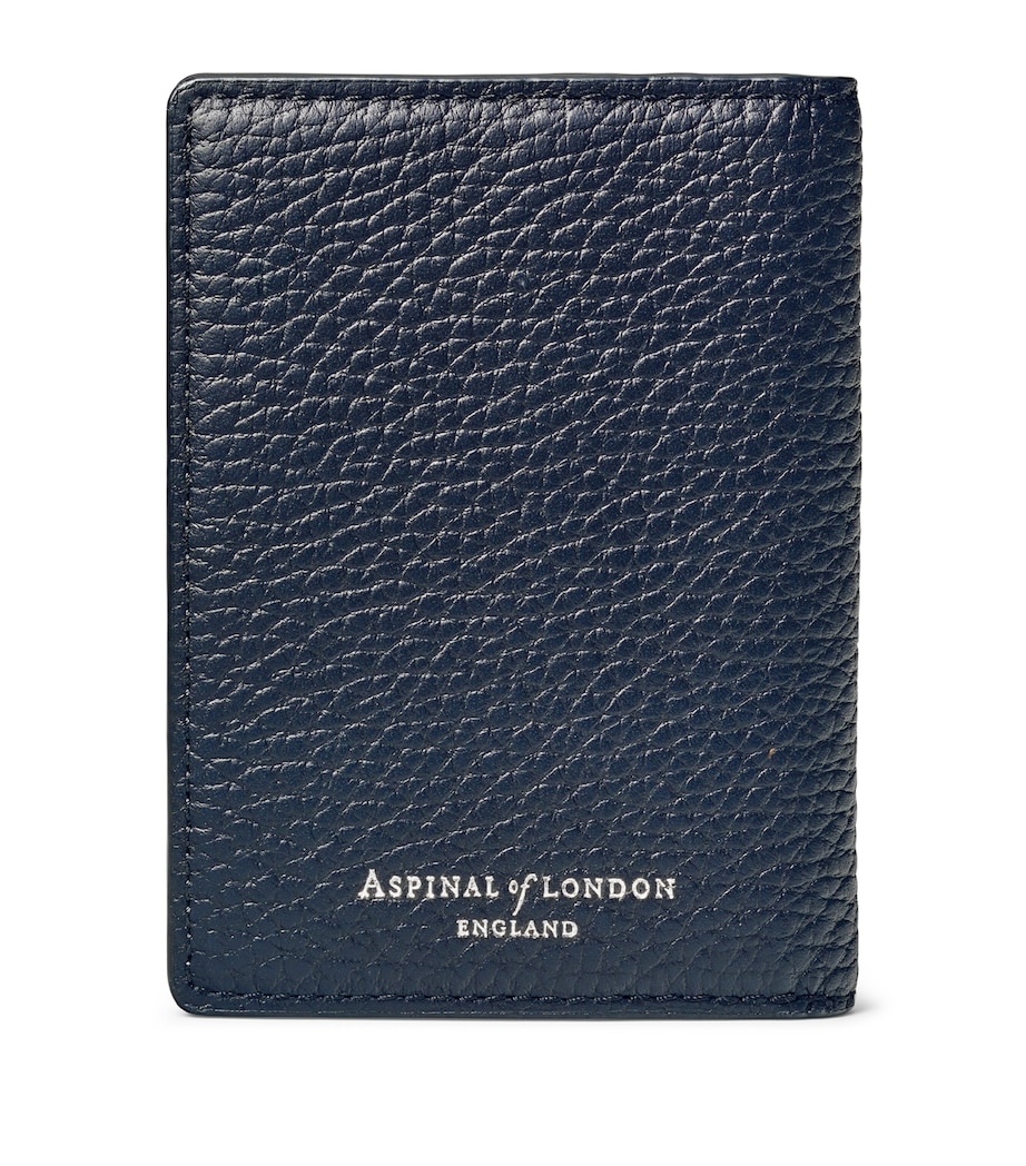 Leather Folded Card Holder NAVY Image 2