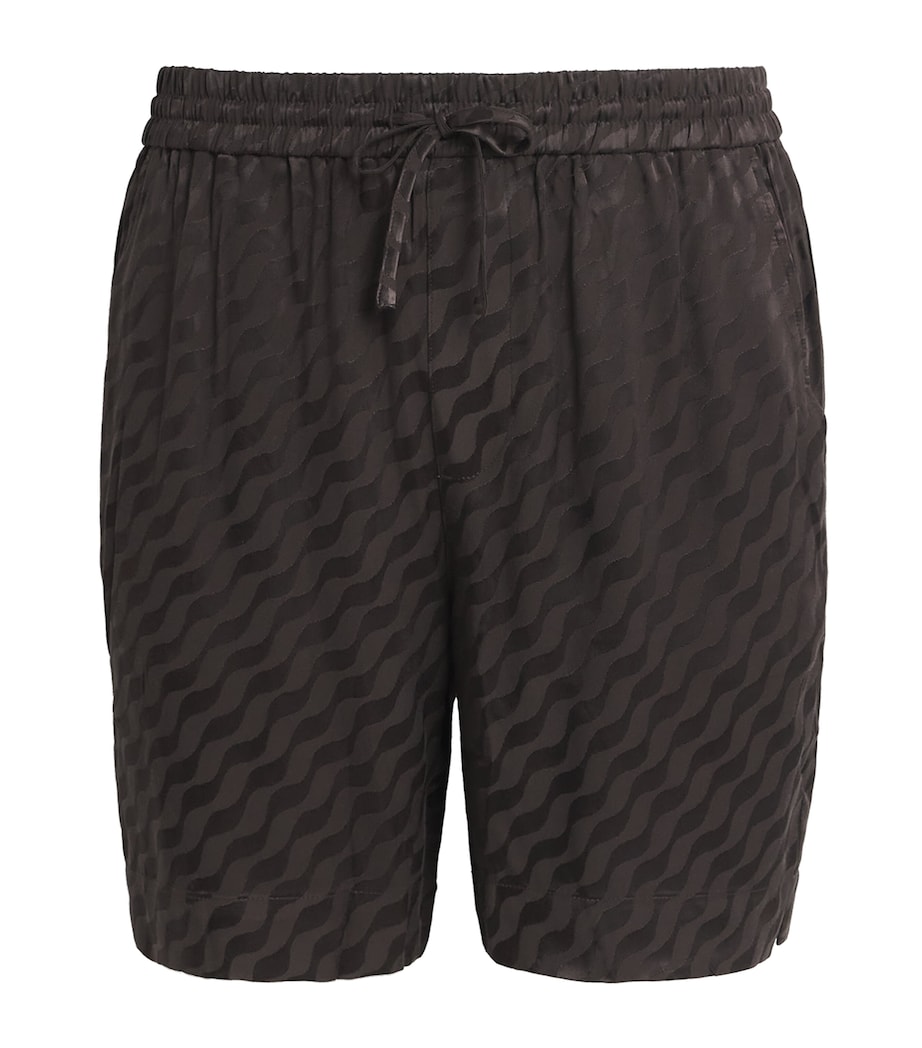 CHÉ Mens Jacquard Tidello Swim Shorts Chocolate Brown Image 1