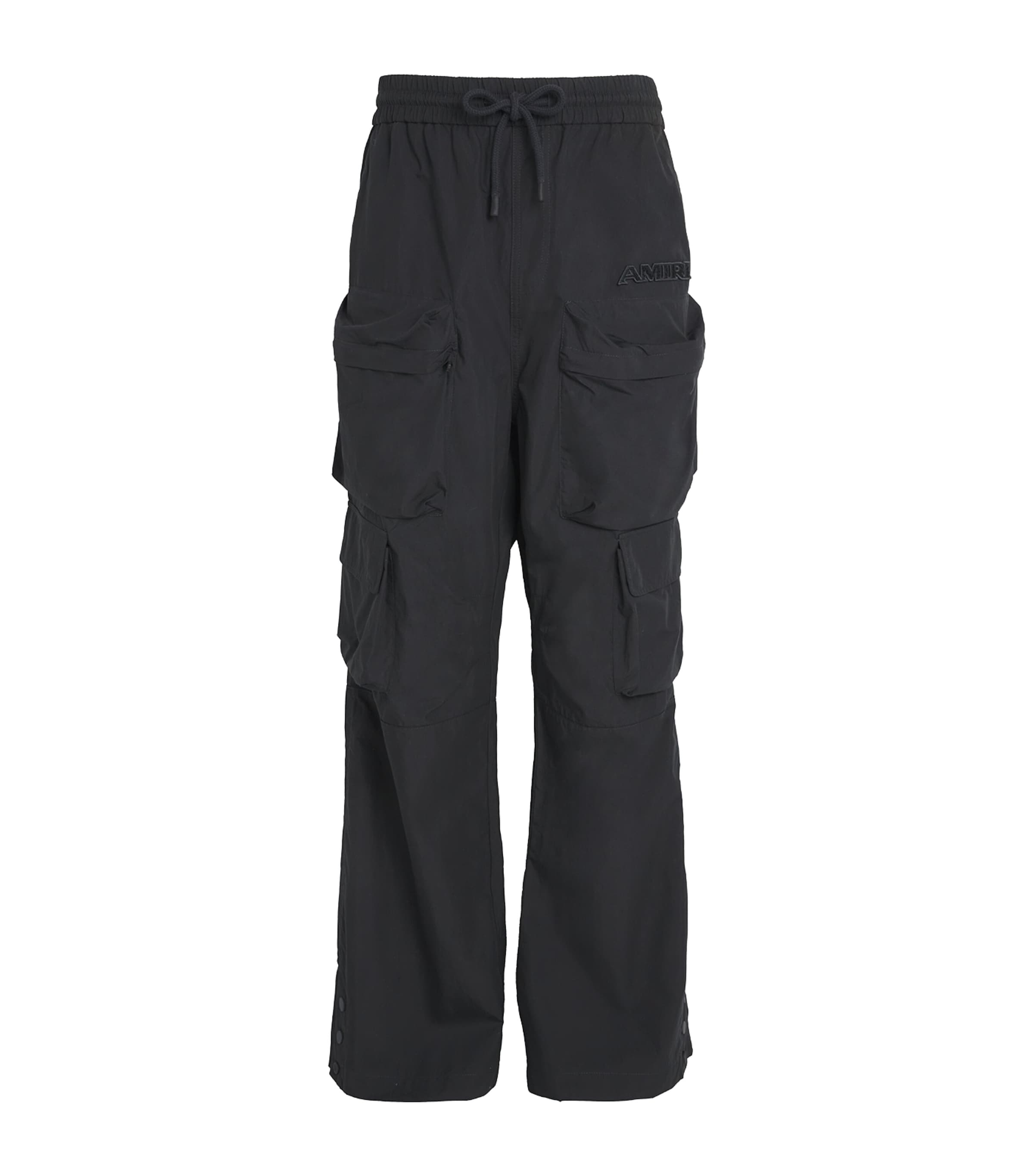 Cotton Cargo Trousers BLACK Image 1