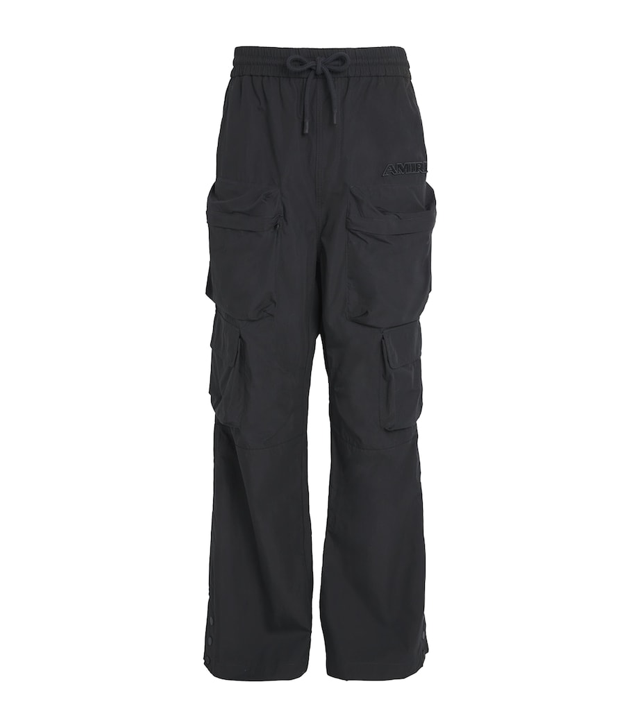 Cotton Cargo Trousers BLACK Image 1